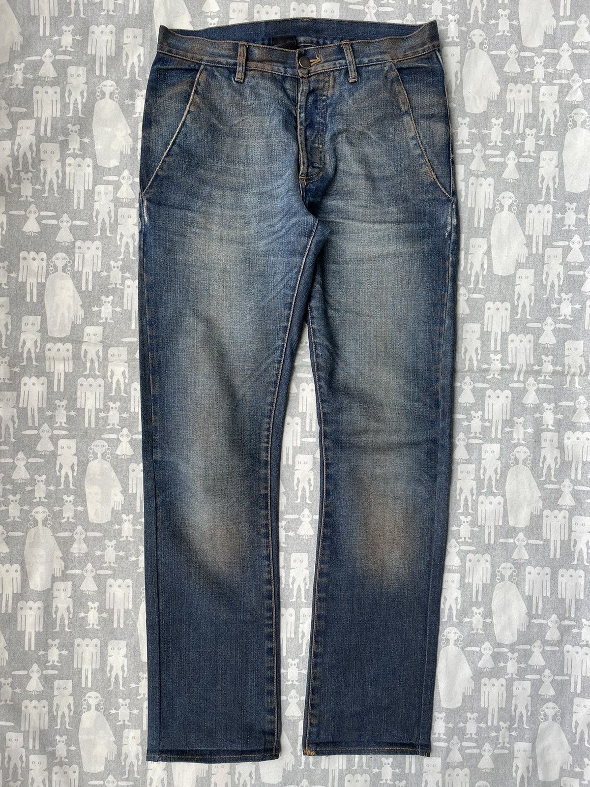 Dior × Hedi Slimane Dior Homme AW05 Rust Wash Denim Jeans | Grailed