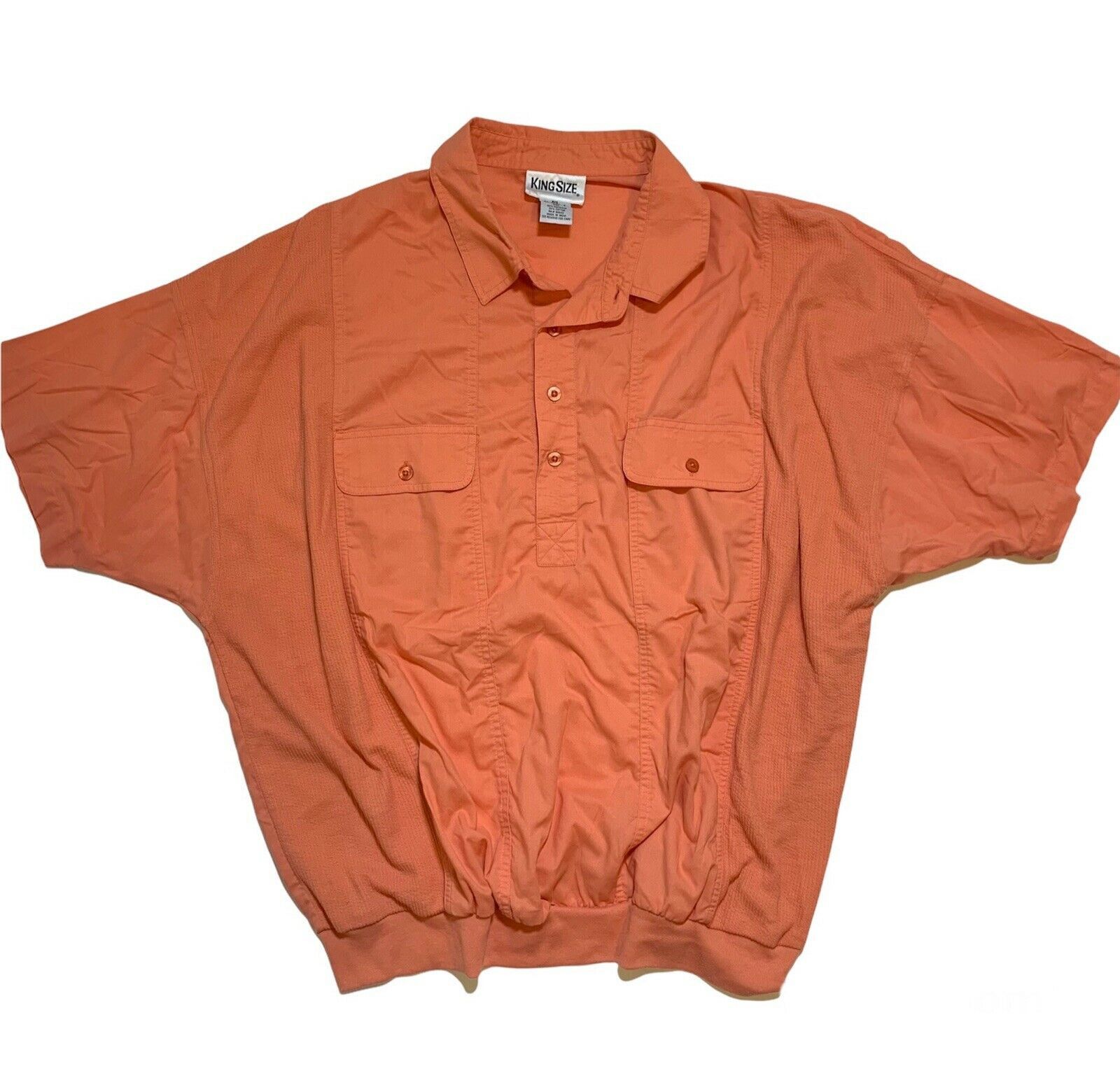 Other × Vintage Vintage King Size Men's Miami Grandpa Orange Polo Shirt Size US XXL / EU 58 / 5 - 1 Thumbnail