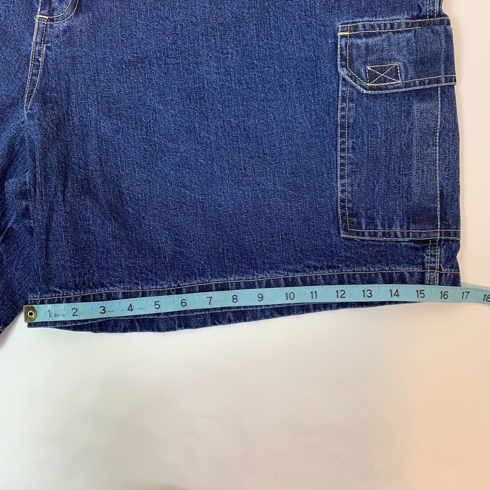 Other × Vintage NWT King Size Jean Denim Cargo Six Pocket Shorts 50x7.25 Size US 44 / EU 60 - 11 Thumbnail