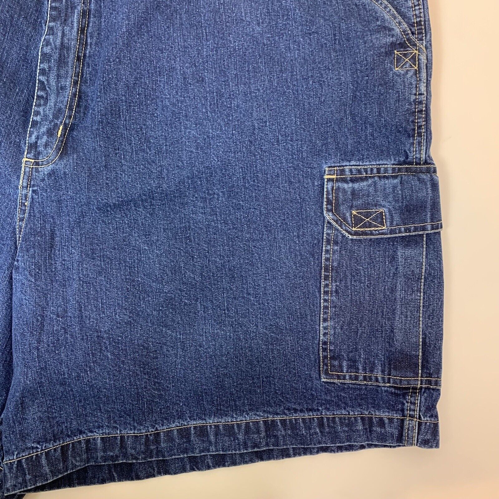 Other × Vintage NWT King Size Jean Denim Cargo Six Pocket Shorts 50x7.25 Size US 44 / EU 60 - 2 Thumbnail