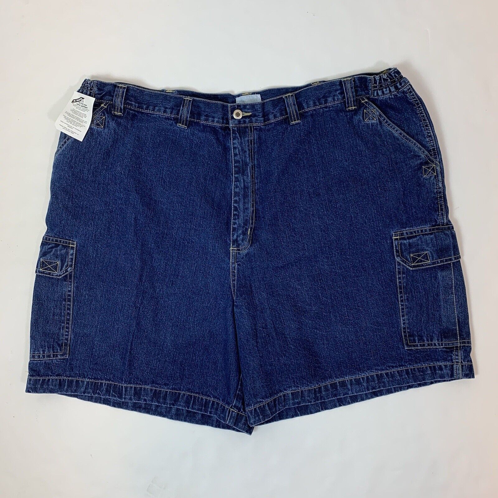 Other × Vintage NWT King Size Jean Denim Cargo Six Pocket Shorts 50x7.25 Size US 44 / EU 60 - 12 Thumbnail