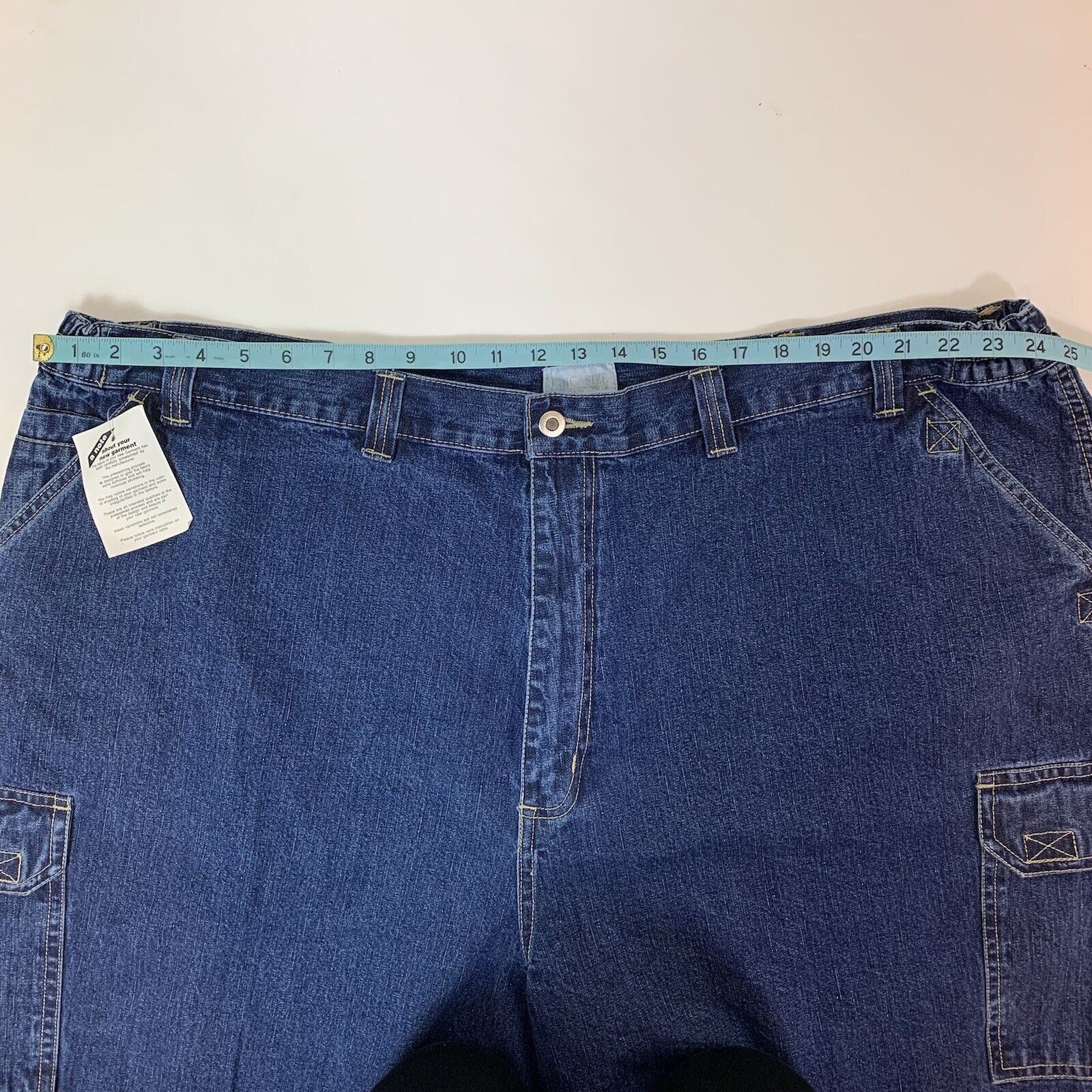 Other × Vintage NWT King Size Jean Denim Cargo Six Pocket Shorts 50x7.25 Size US 44 / EU 60 - 8 Thumbnail