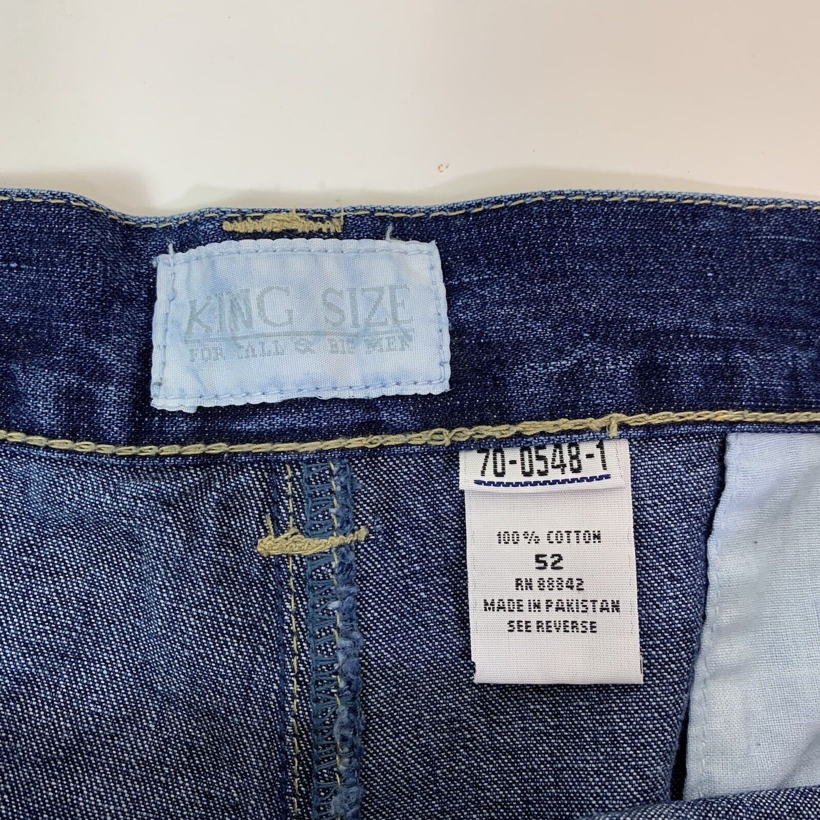 Other × Vintage NWT King Size Jean Denim Cargo Six Pocket Shorts 50x7.25 Size US 44 / EU 60 - 4 Thumbnail