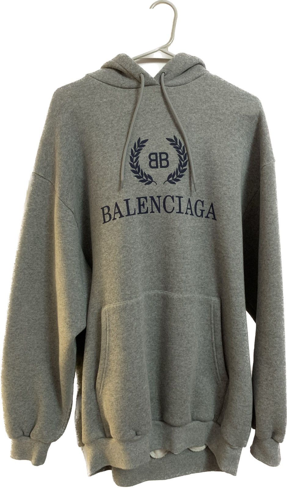 image of Balenciaga Logo Hoodie in Grey, Men's (Size XL)