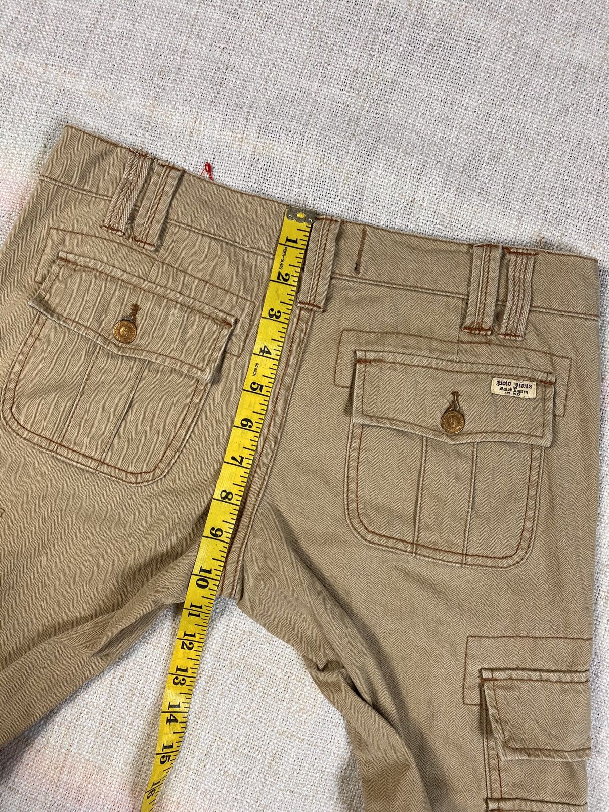 Vintage Herringbone Twill Cargo By Polo Ralph Lauren Size US 30 / EU 46 - 7 Thumbnail