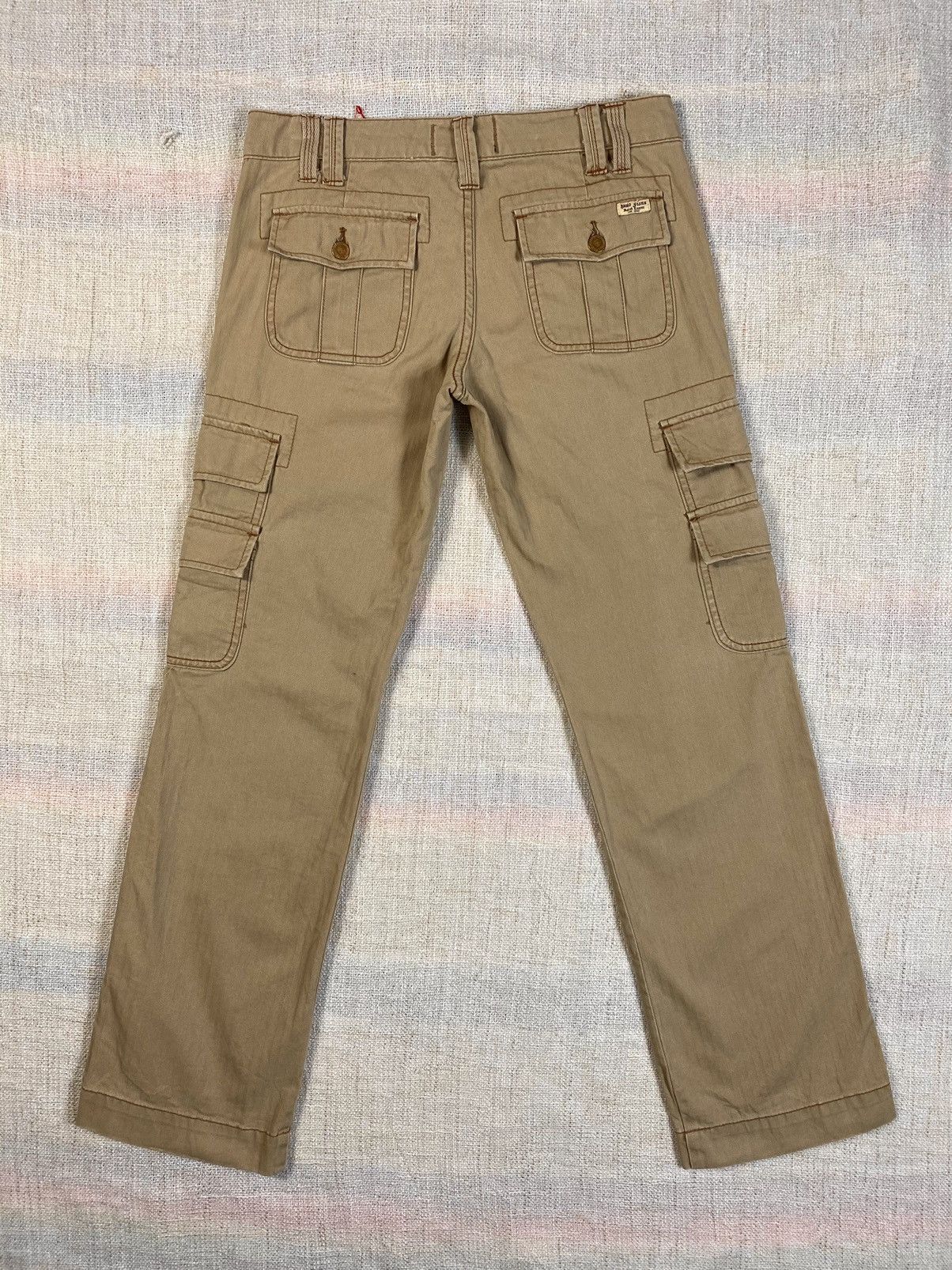 Vintage Herringbone Twill Cargo By Polo Ralph Lauren Size US 30 / EU 46 - 2 Thumbnail