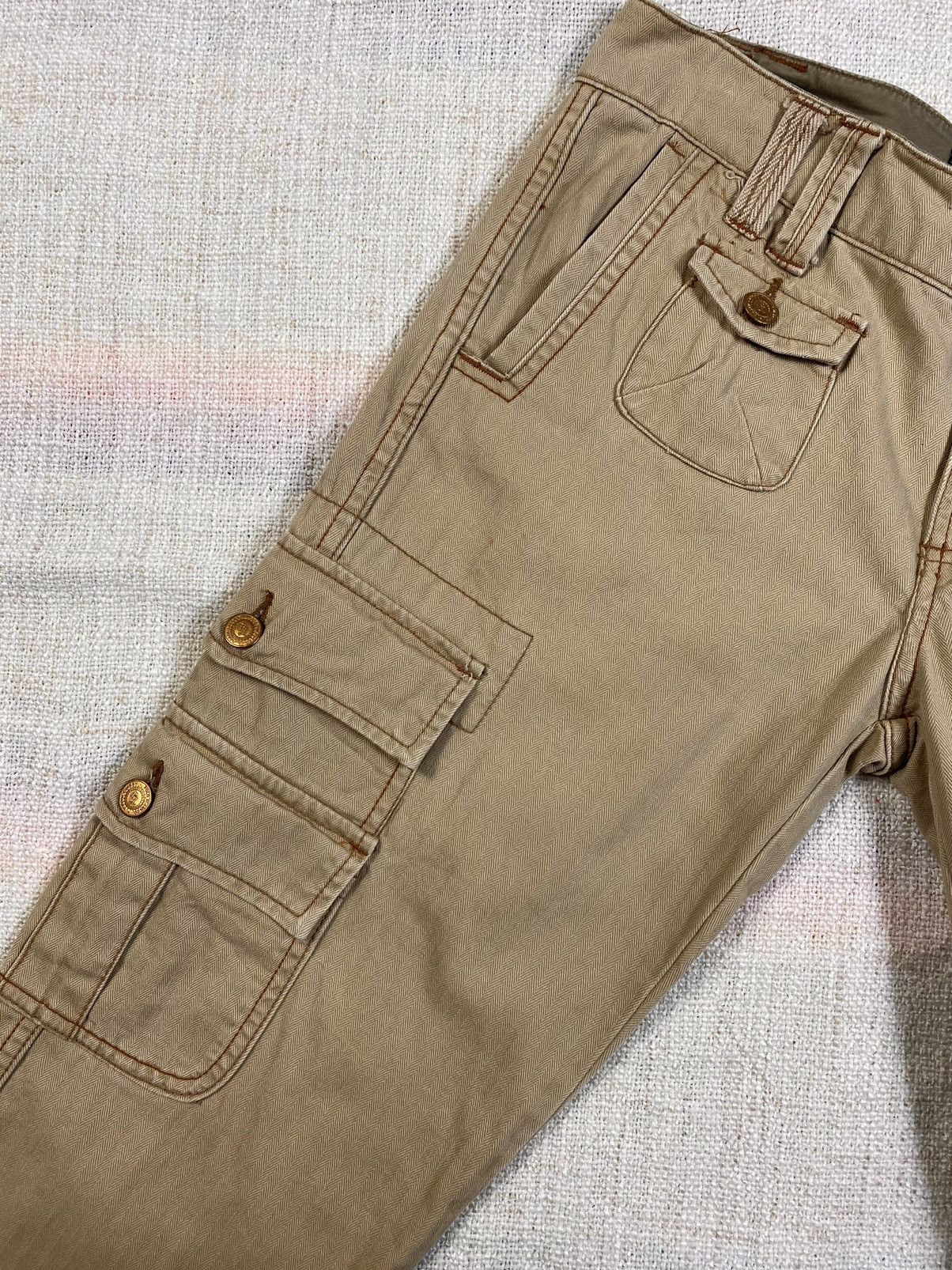 Vintage Herringbone Twill Cargo By Polo Ralph Lauren Size US 30 / EU 46 - 8 Thumbnail