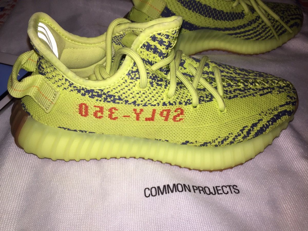 Adidas × Kanye West Yeezy Boost 350 V2 Semi Frozen Yellow 2017 Size US 5 / EU 37 - 2 Thumbnail