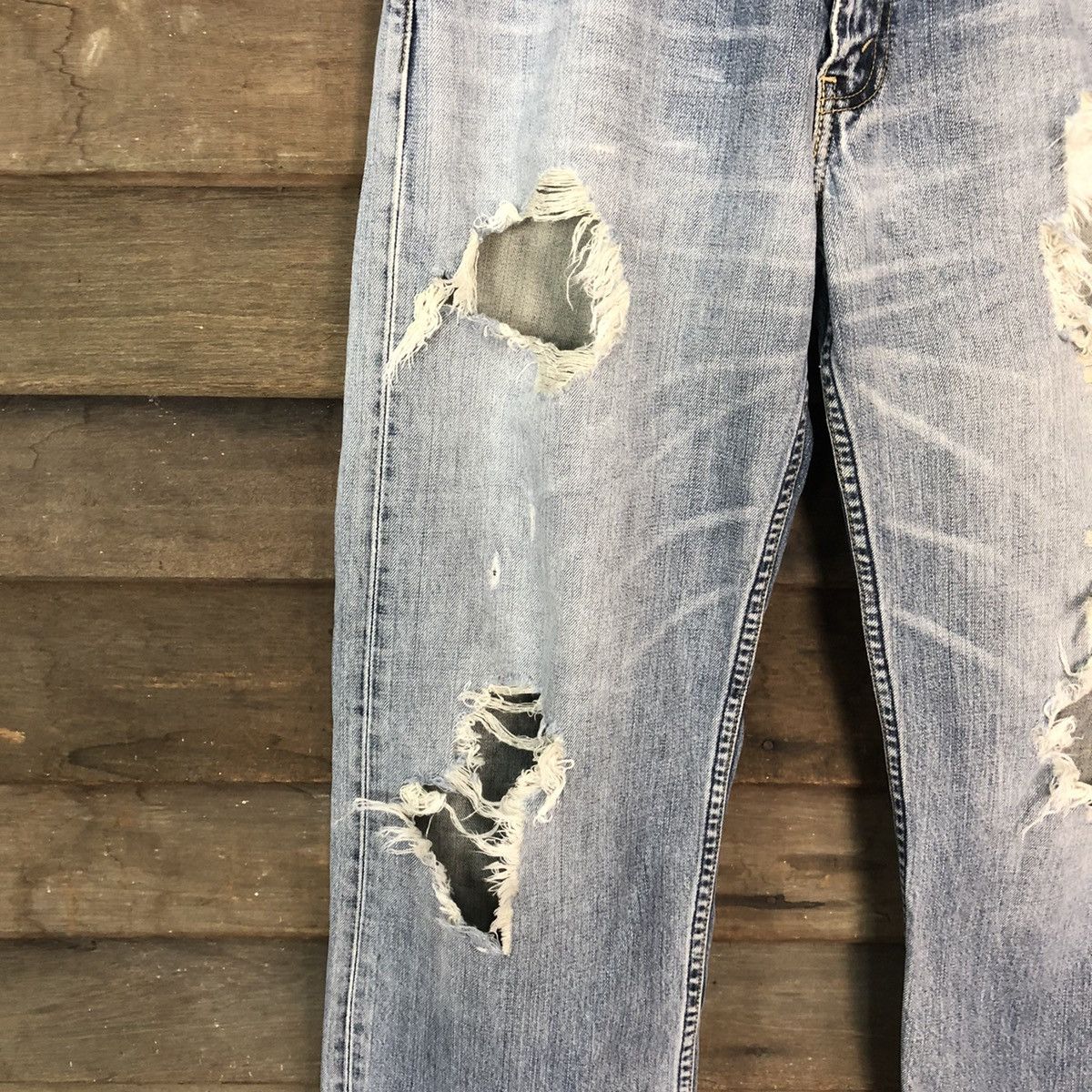 Levi's 503 Levis Distressed Denim Pants vintage #4516 Size US 32 / EU 48 - 6 Thumbnail