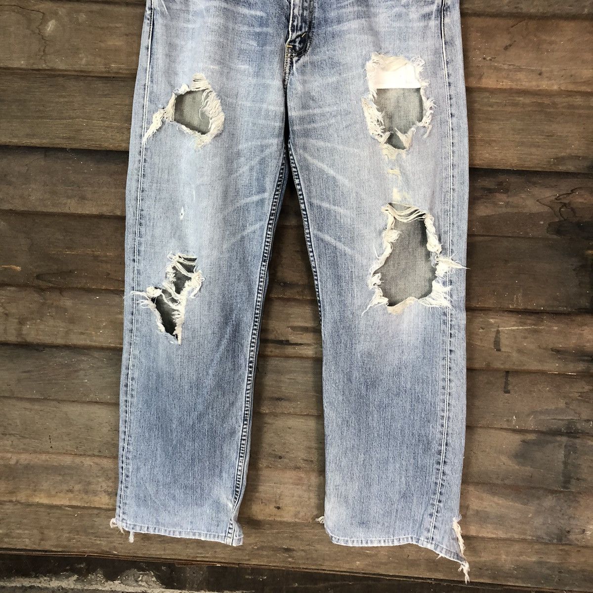 Levi's 503 Levis Distressed Denim Pants vintage #4516 Size US 32 / EU 48 - 3 Thumbnail