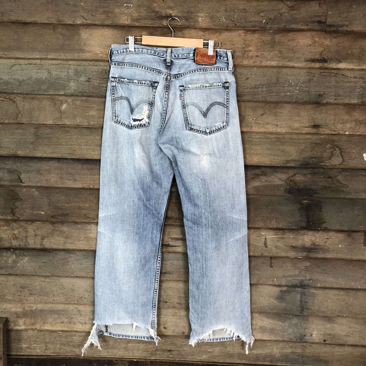 Levi's 503 Levis Distressed Denim Pants vintage #4516 Size US 32 / EU 48 - 12 Thumbnail