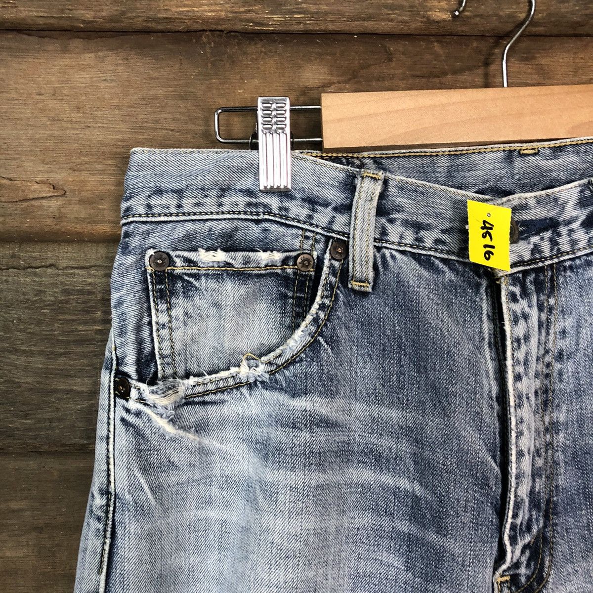 Levi's 503 Levis Distressed Denim Pants vintage #4516 Size US 32 / EU 48 - 4 Thumbnail