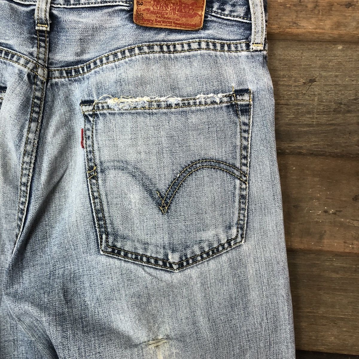 Levi's 503 Levis Distressed Denim Pants vintage #4516 Size US 32 / EU 48 - 16 Thumbnail