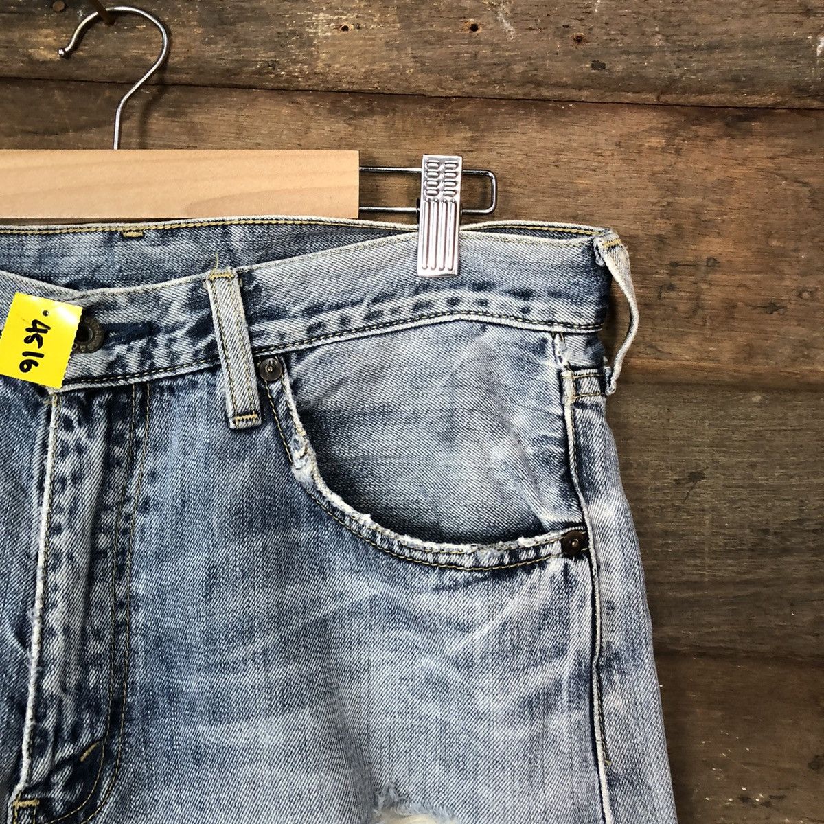 Levi's 503 Levis Distressed Denim Pants vintage #4516 Size US 32 / EU 48 - 5 Thumbnail