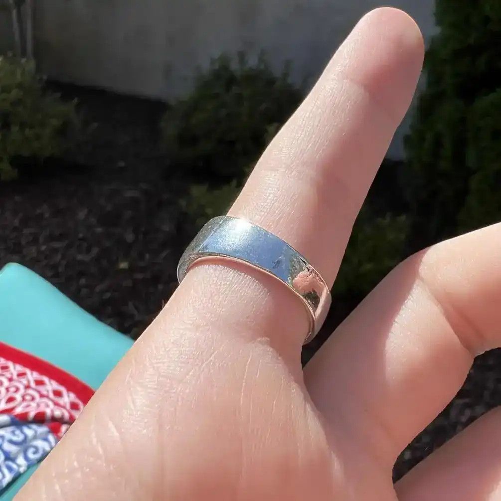 Jewelry Silver 8 Ball Ring Size ONE SIZE - 5 Thumbnail