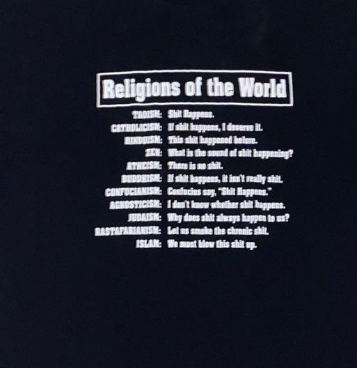AAA × Vintage 🏁 Religions of the World T-Shirt 🏁 Size US L / EU 52-54 / 3 - 2 Thumbnail