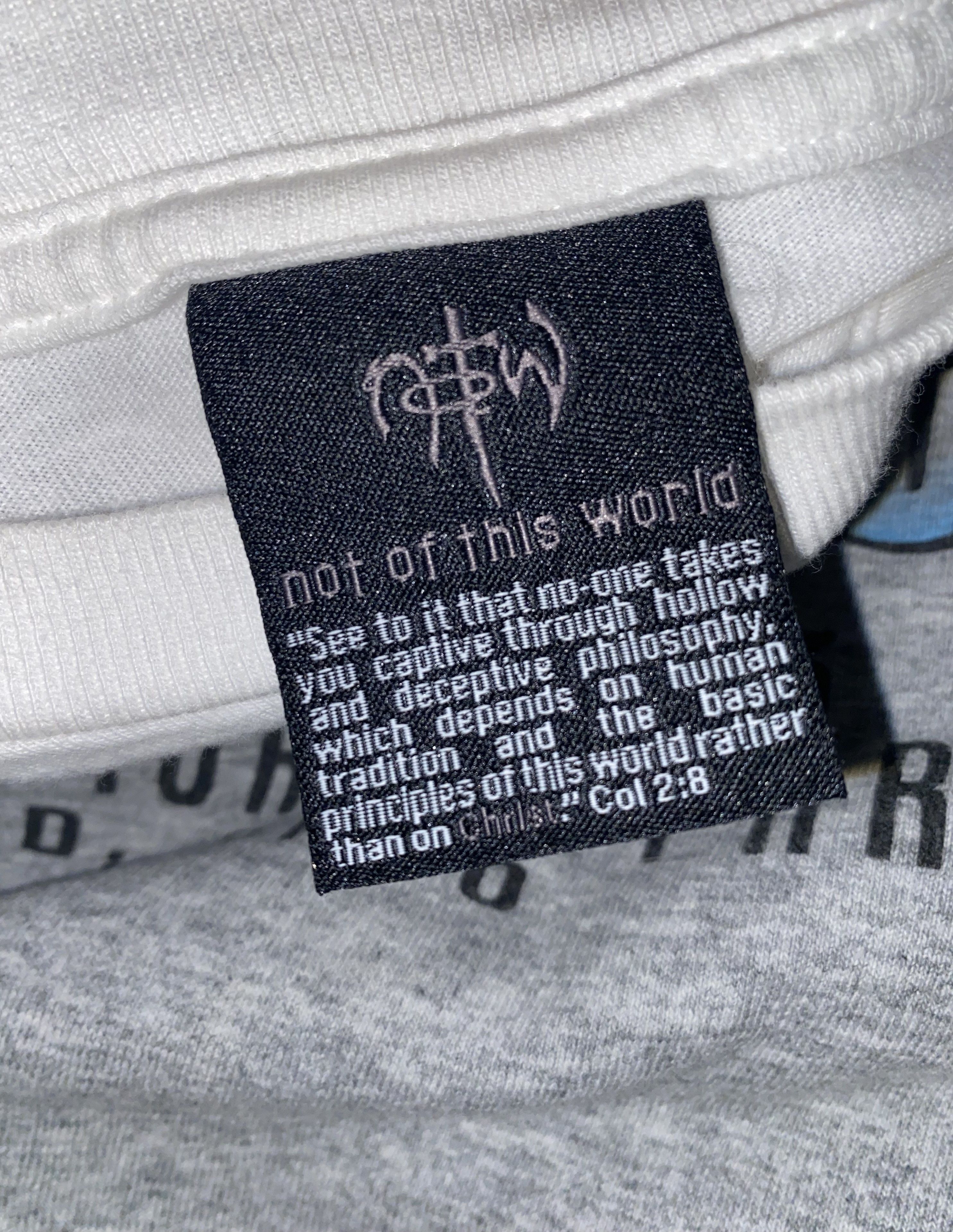 Vintage 🏁 Not of This World Religion T-Shirt 🏁 Size US XL / EU 56 / 4 - 3 Thumbnail