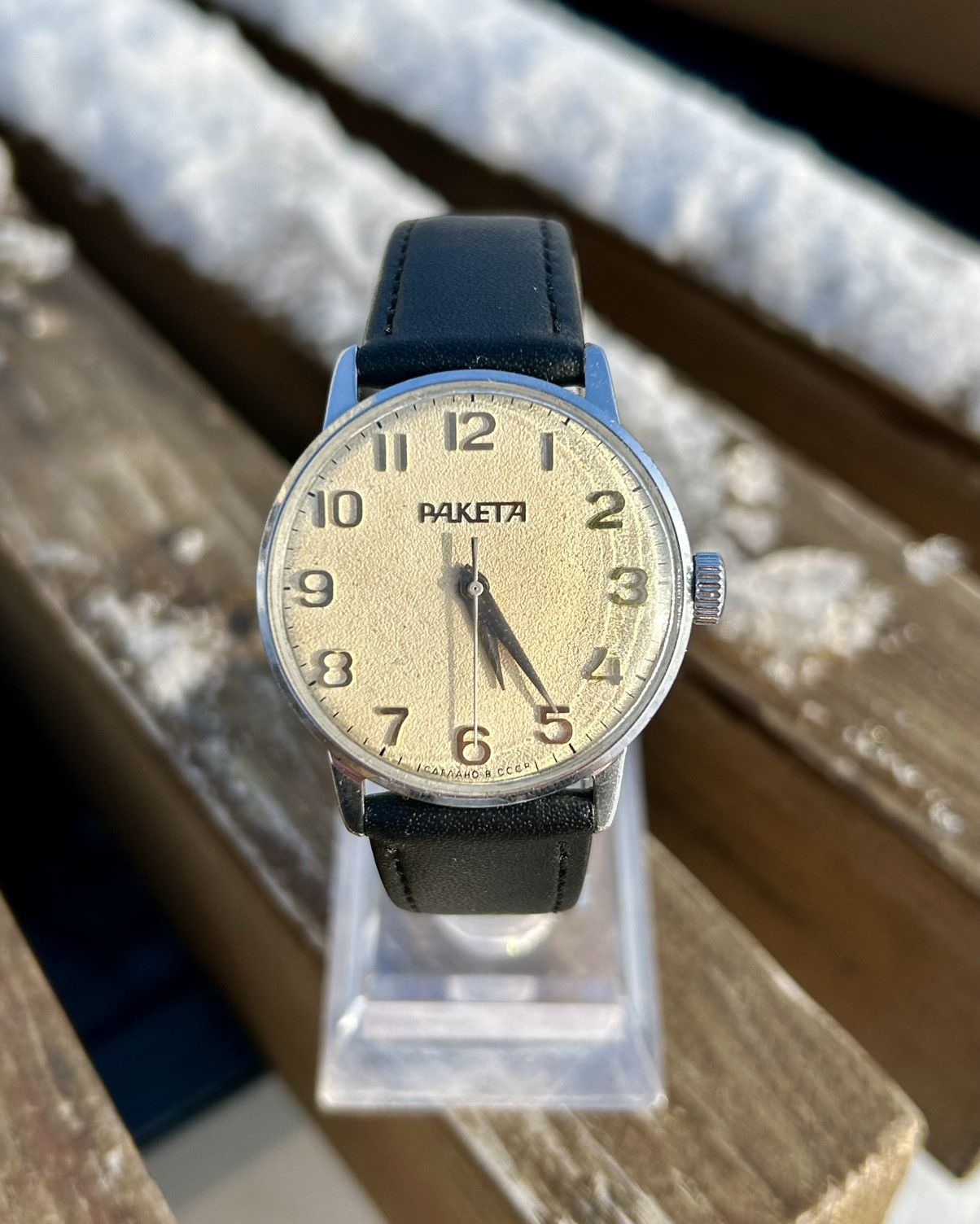 Vintage Vintage Soviet Raketa Watch Mechanical Wristwatch USSR 1980s Size ONE SIZE - 3 Thumbnail