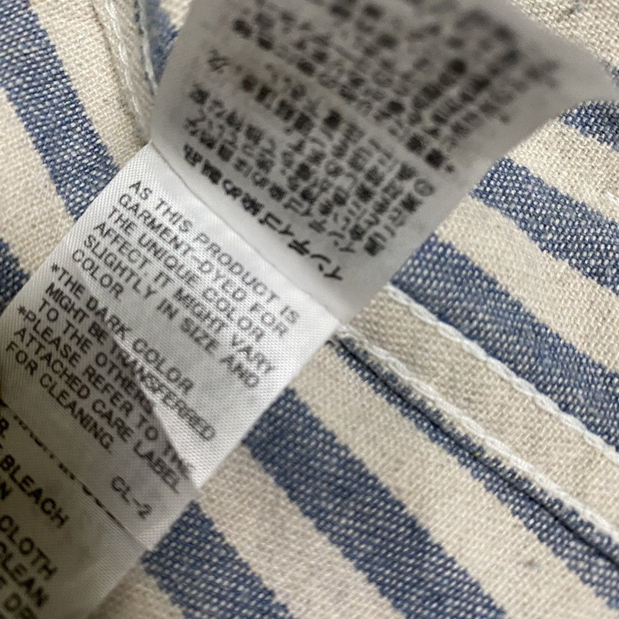 Indigo × Issey Miyake × Ne-Net Issey Miyake Ne-net stripe indigo dye oversize jacket Size US M / EU 48-50 / 2 - 18 Thumbnail