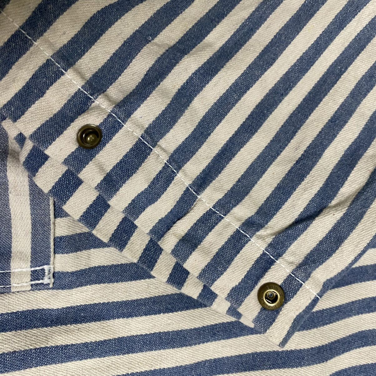 Indigo × Issey Miyake × Ne-Net Issey Miyake Ne-net stripe indigo dye oversize jacket Size US M / EU 48-50 / 2 - 9 Thumbnail