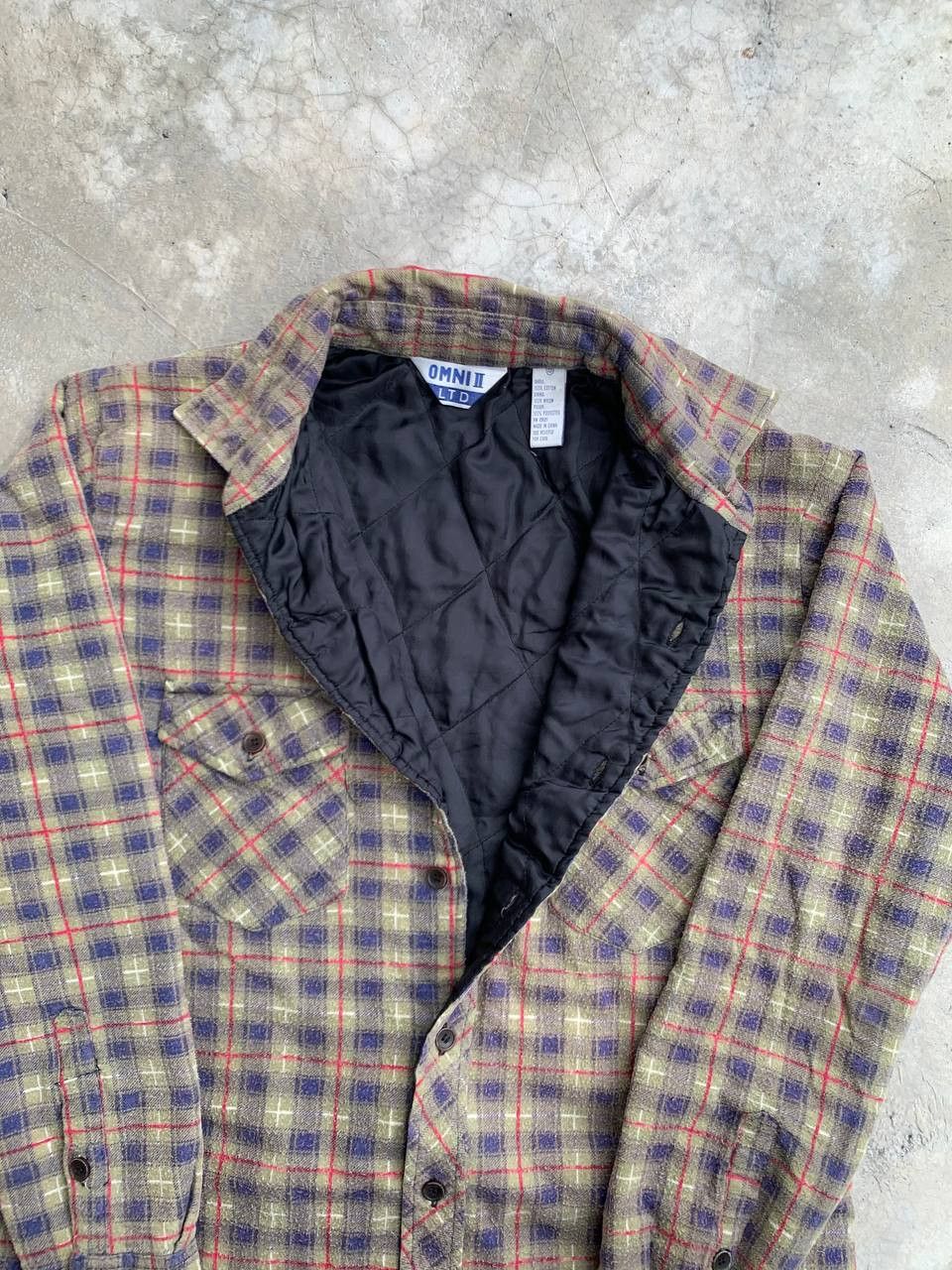 Vintage Vintage Gingham Plaid Quilted Primaloft Lined Shirt Jacket Size US S / EU 44-46 / 1 - 6 Thumbnail