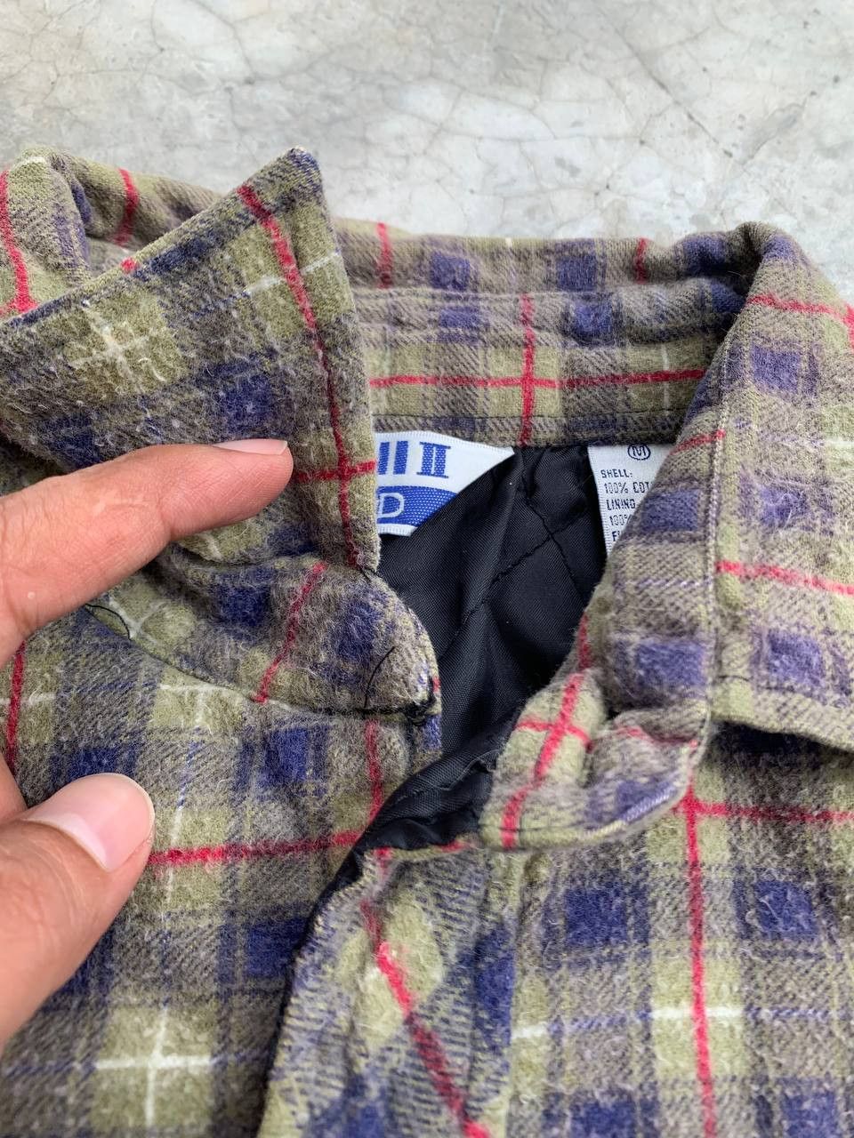 Vintage Vintage Gingham Plaid Quilted Primaloft Lined Shirt Jacket Size US S / EU 44-46 / 1 - 7 Thumbnail