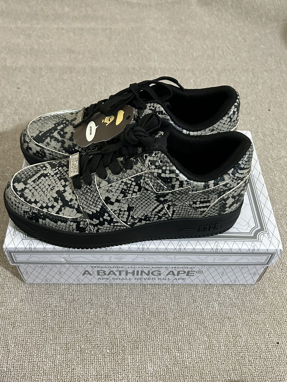 Bape Bapesta Snakeskin Size US 8 / EU 41 - 1 Thumbnail