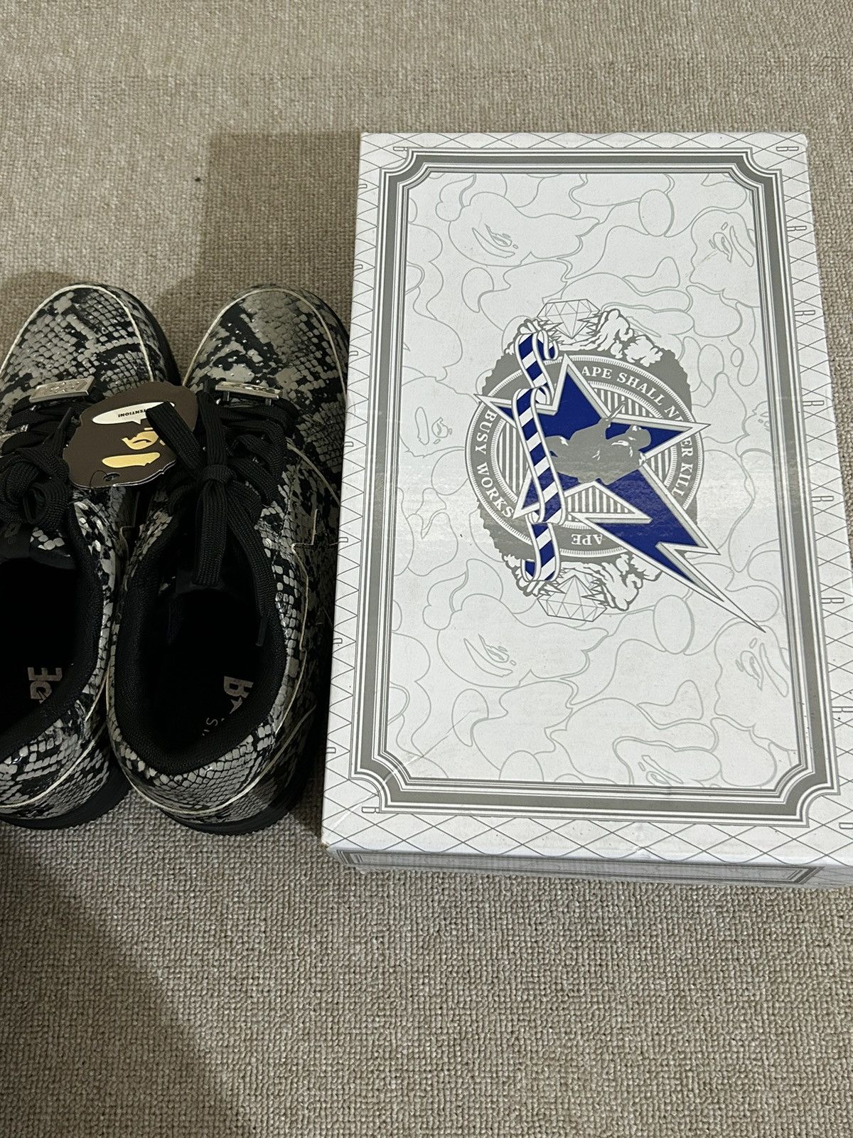 Bape Bapesta Snakeskin Size US 8 / EU 41 - 6 Thumbnail