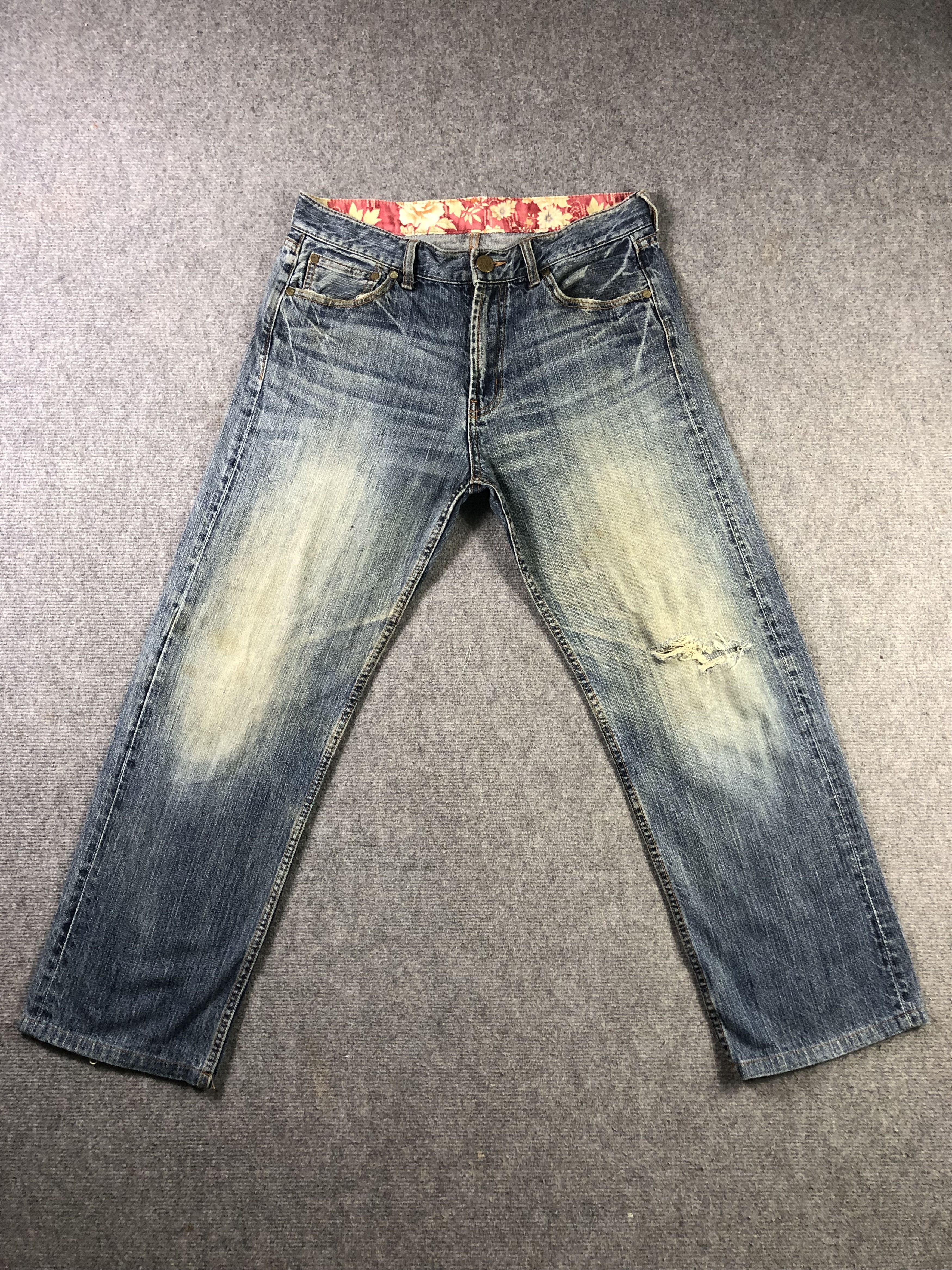 Other Wash Blue Sukajan Jeans 34x27.5 Size US 34 / EU 50 - 1 Thumbnail