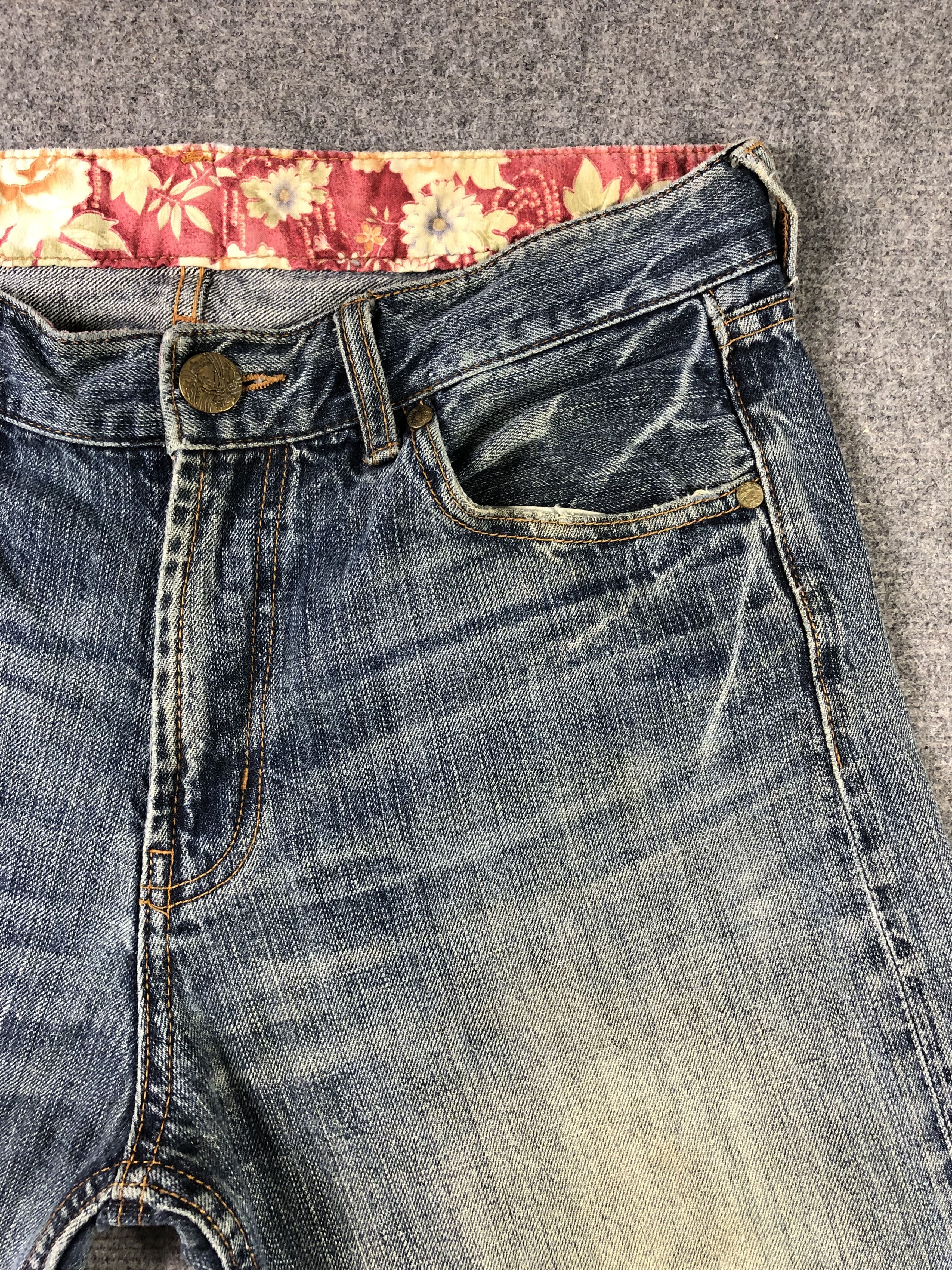 Other Wash Blue Sukajan Jeans 34x27.5 Size US 34 / EU 50 - 4 Thumbnail