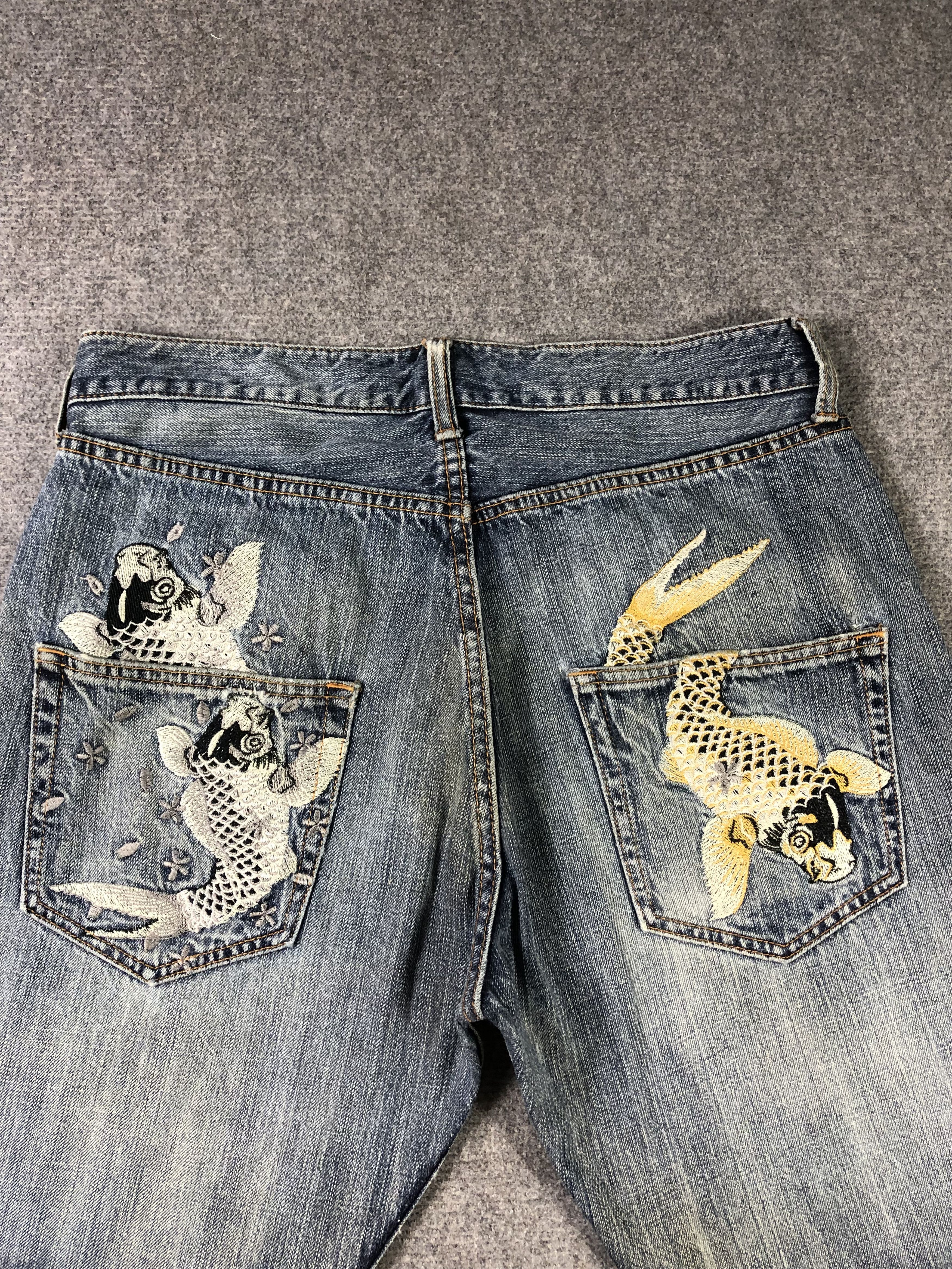 Other Wash Blue Sukajan Jeans 34x27.5 Size US 34 / EU 50 - 11 Thumbnail