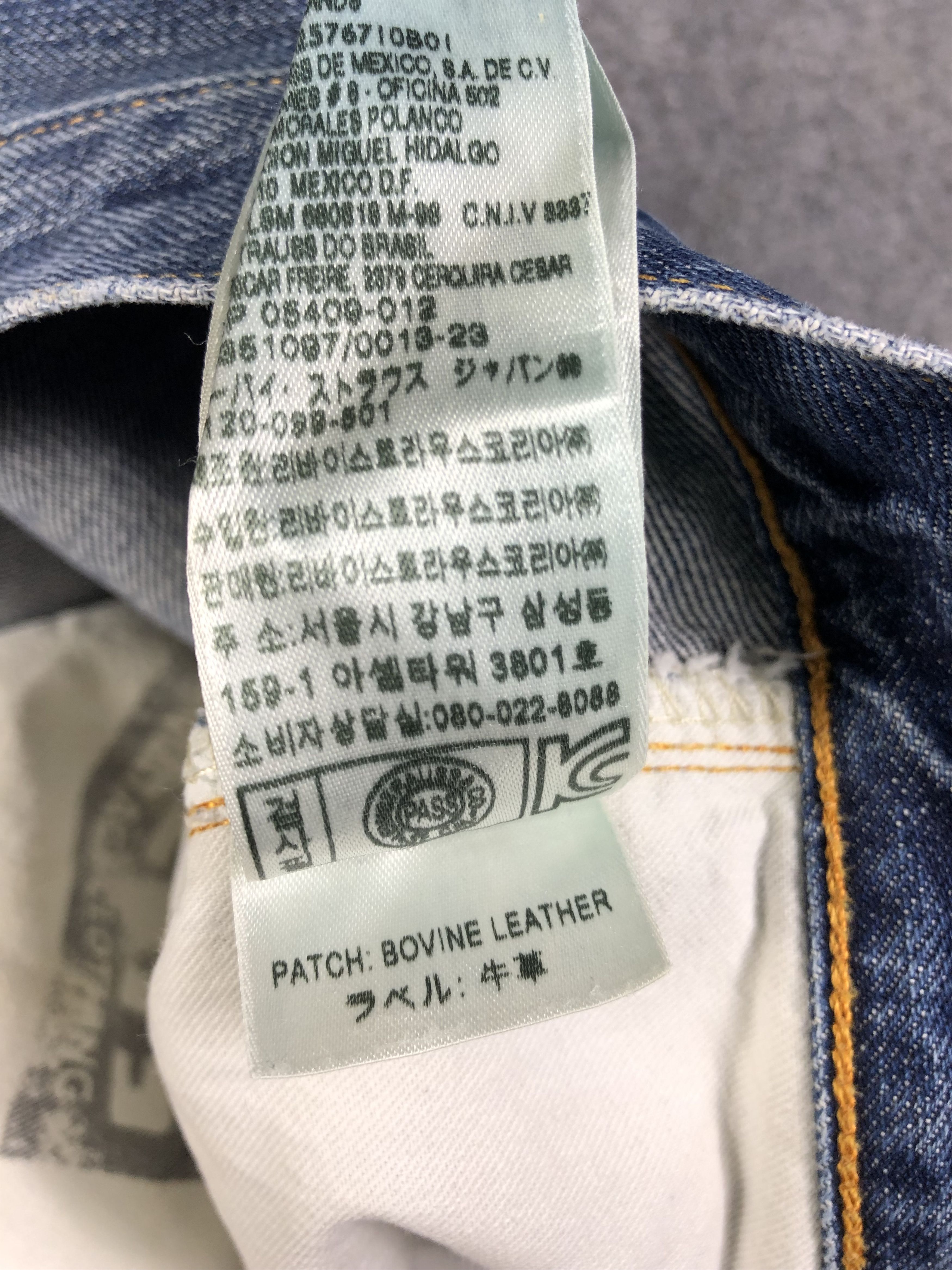 Levi's Wash Blue Levis 501XX Big E Selvedge Jeans 33x35.5 Size US 33 - 5 Thumbnail
