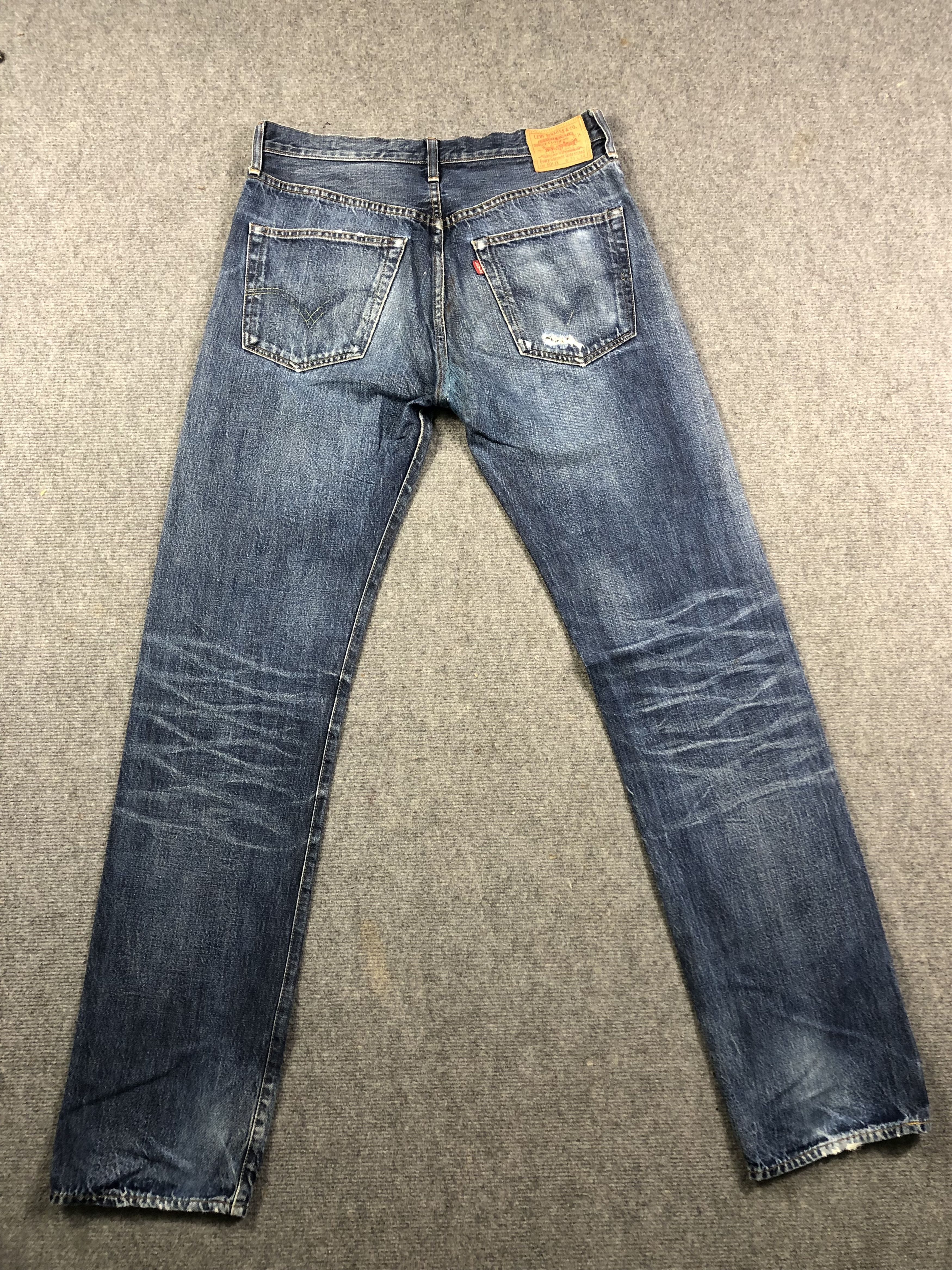 Levi's Wash Blue Levis 501XX Big E Selvedge Jeans 33x35.5 Size US 33 - 16 Thumbnail
