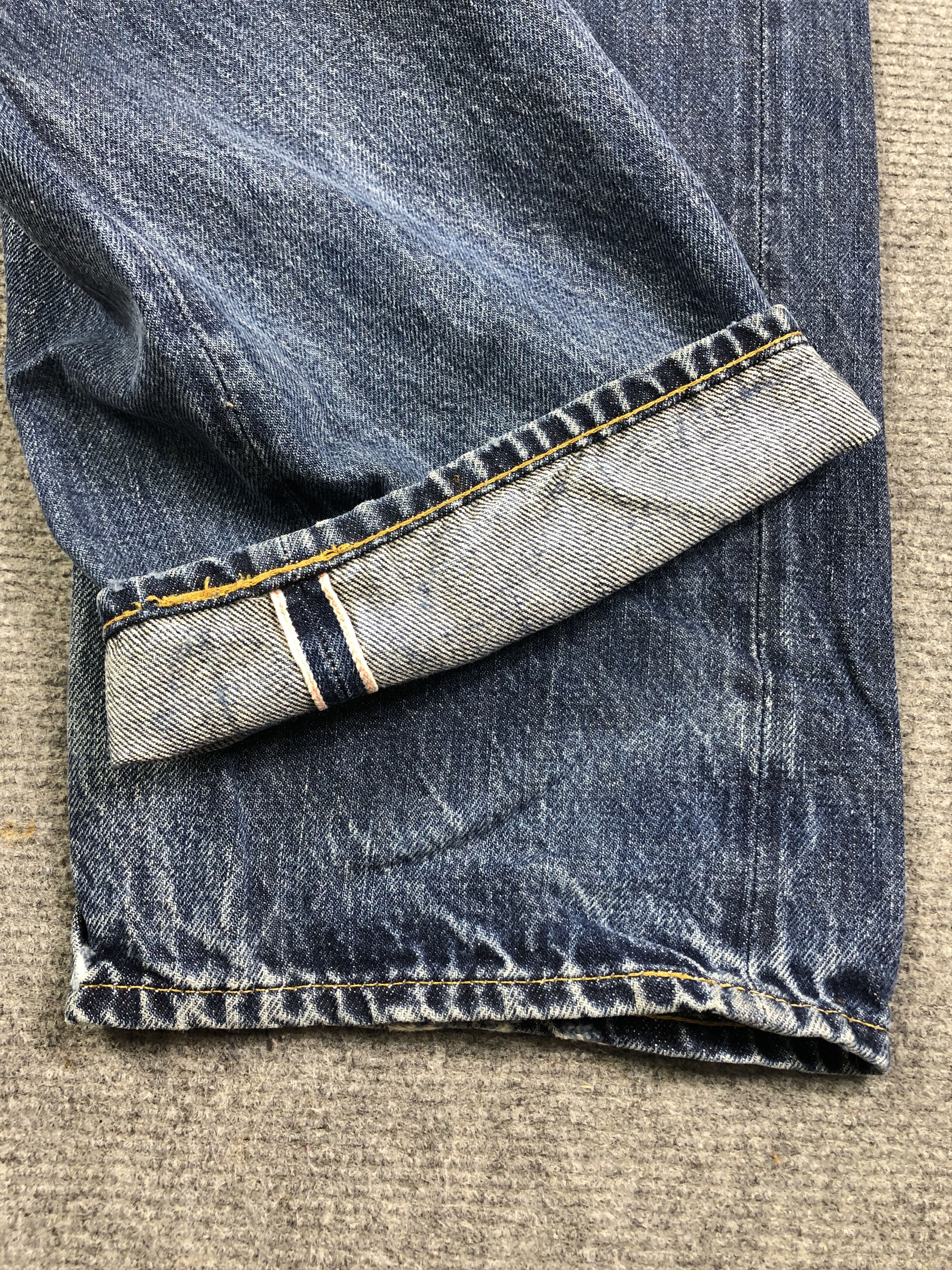 Levi's Wash Blue Levis 501XX Big E Selvedge Jeans 33x35.5 Size US 33 - 12 Thumbnail