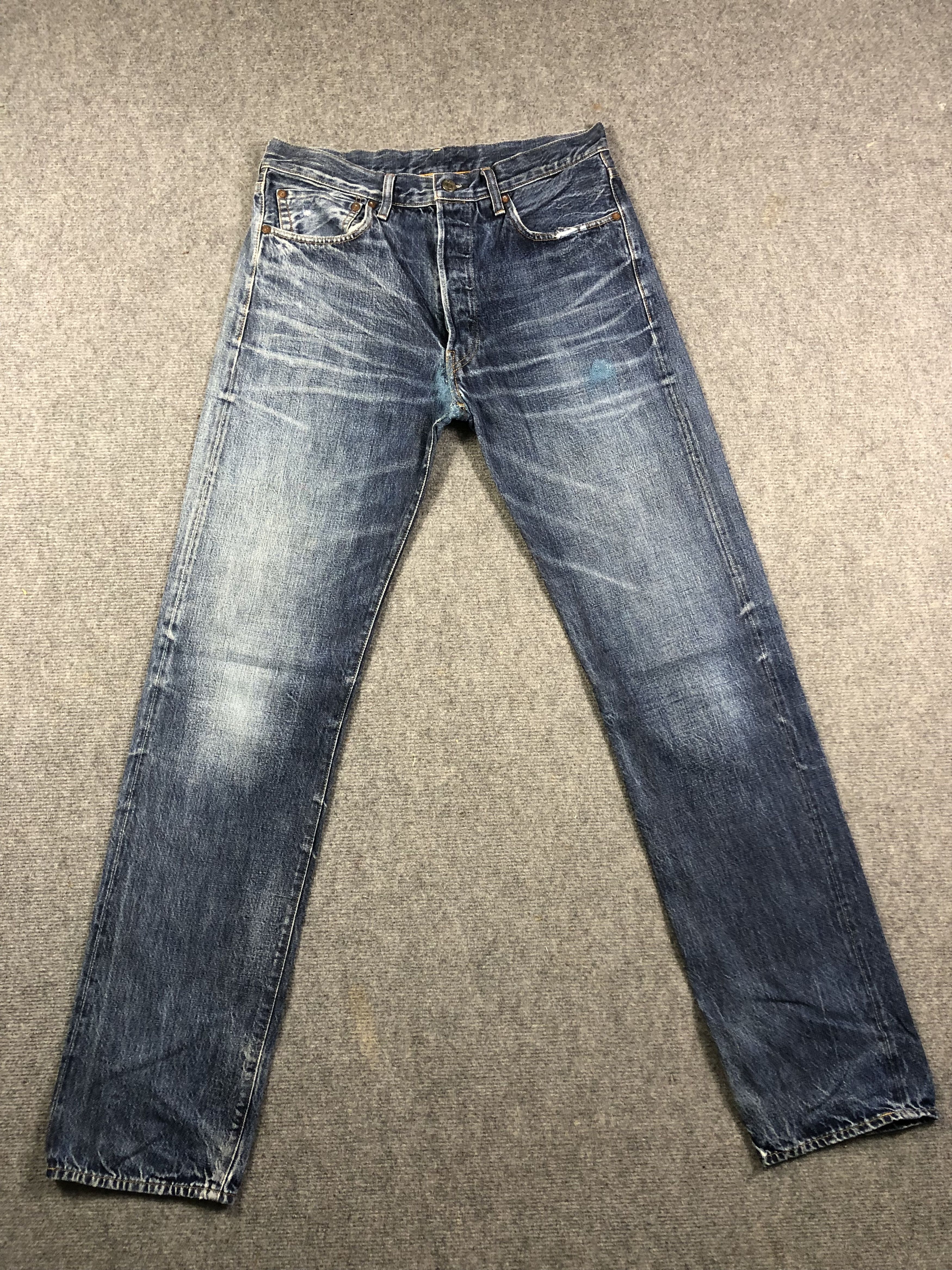 Levi's Wash Blue Levis 501XX Big E Selvedge Jeans 33x35.5 Size US 33 - 1 Thumbnail