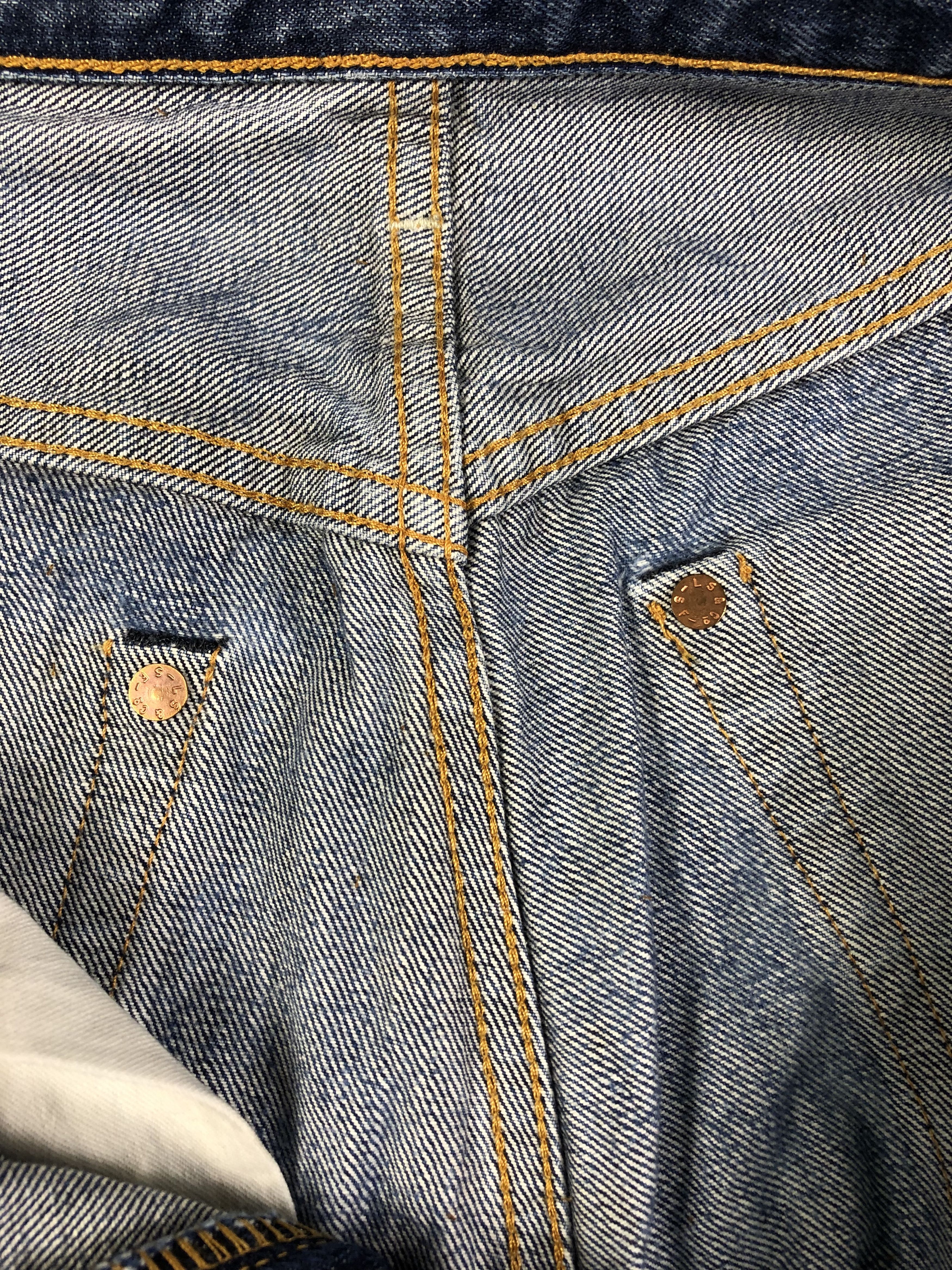 Levi's Wash Blue Levis 501XX Big E Selvedge Jeans 33x35.5 Size US 33 - 4 Thumbnail