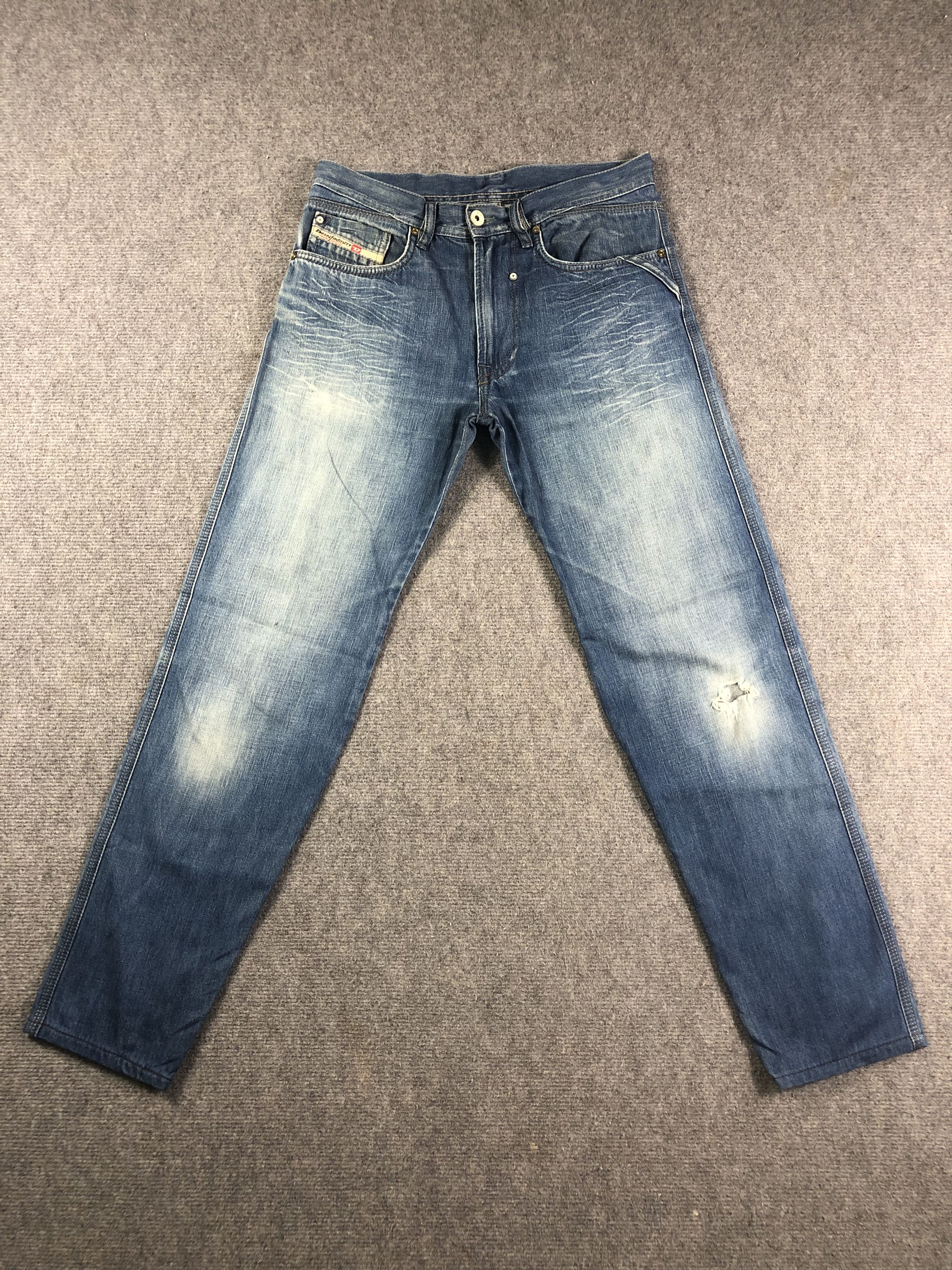 image of Wash Blue Diesel Denim Jeans 30X29 in Blue Wash, Men's