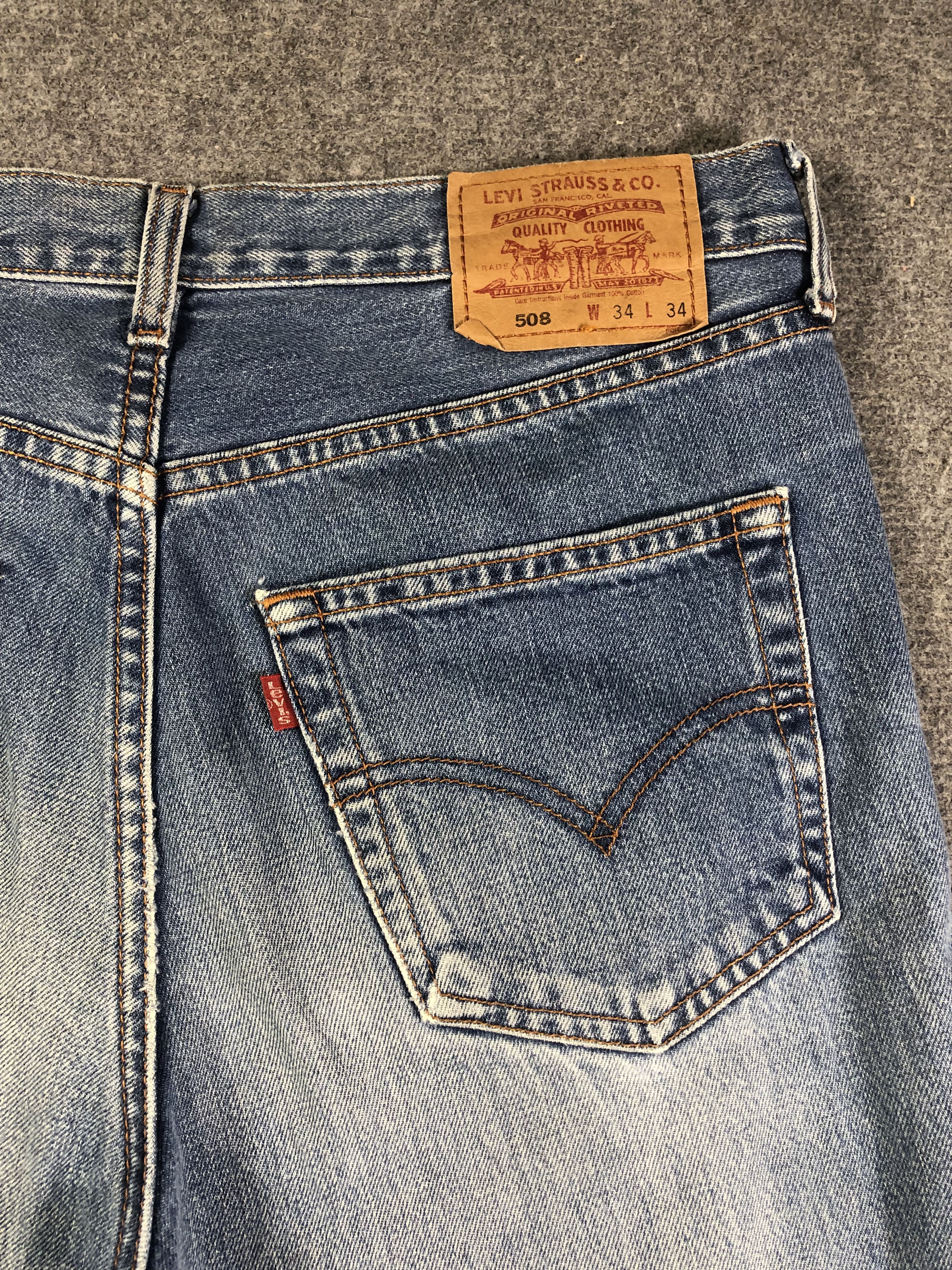 Levi's Wash Blue Levis 508 Denim Jeans 34x30.5 Size US 34 / EU 50 - 12 Thumbnail
