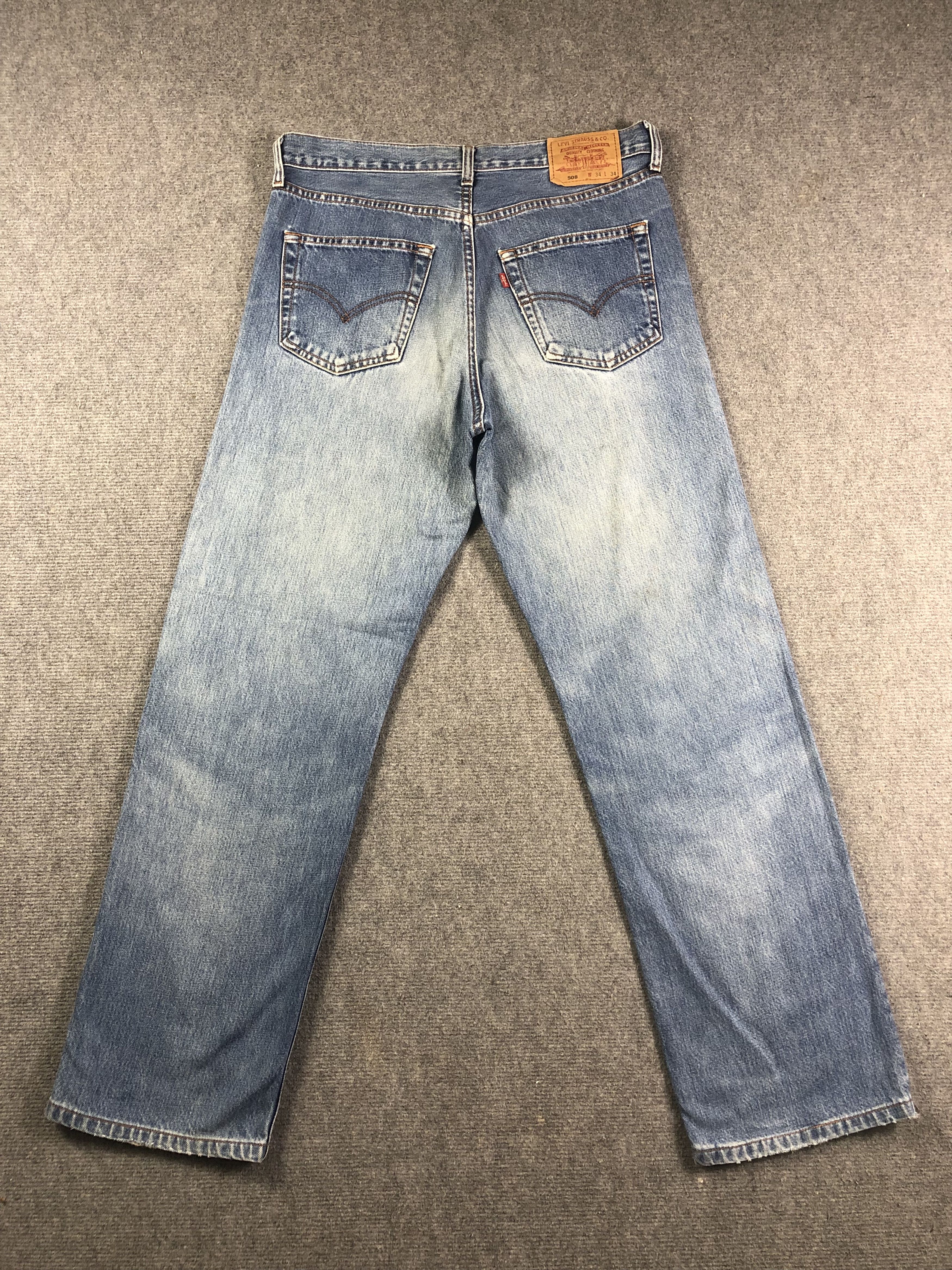 Levi's Wash Blue Levis 508 Denim Jeans 34x30.5 Size US 34 / EU 50 - 15 Thumbnail