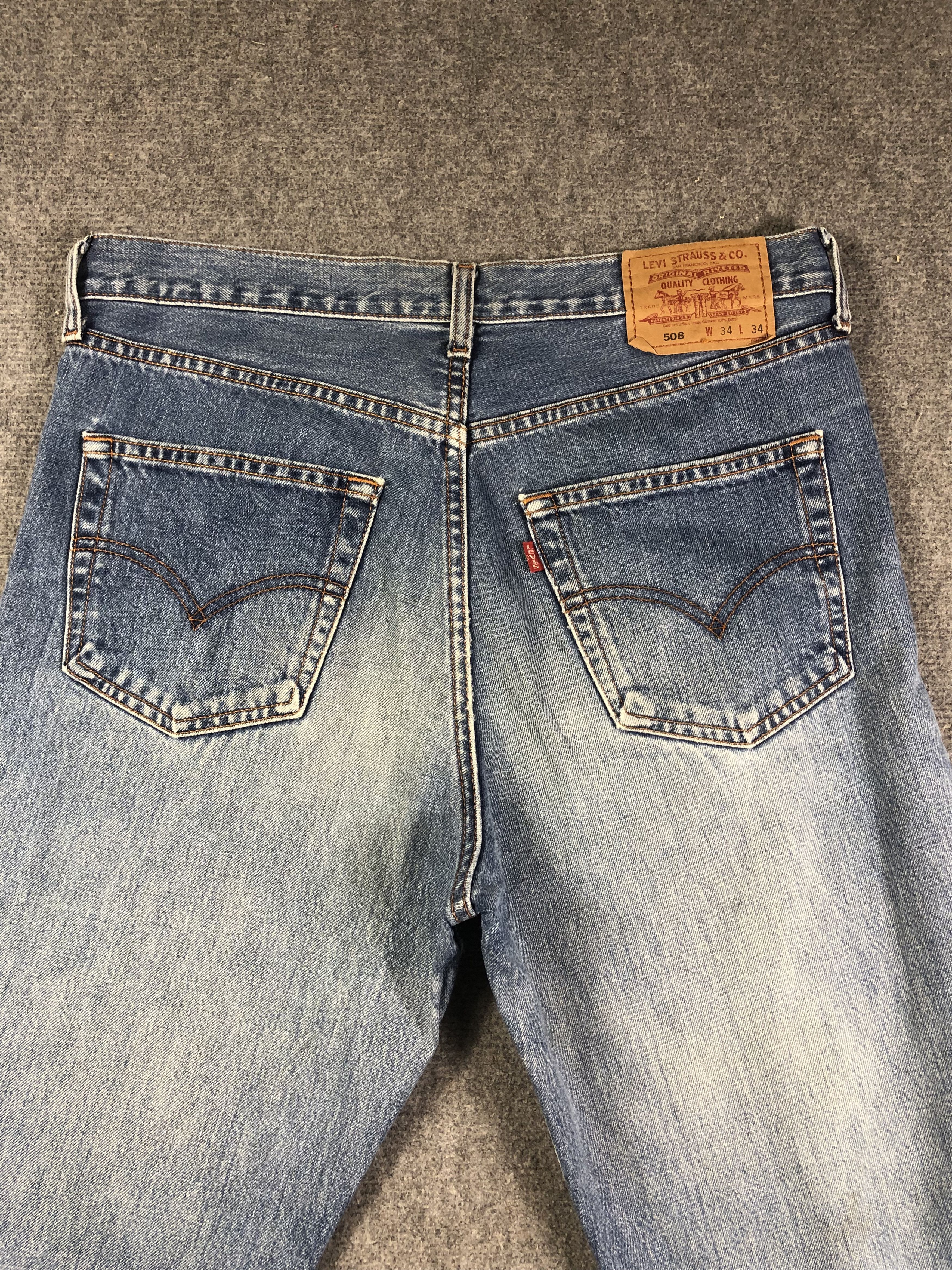 Levi's Wash Blue Levis 508 Denim Jeans 34x30.5 Size US 34 / EU 50 - 10 Thumbnail