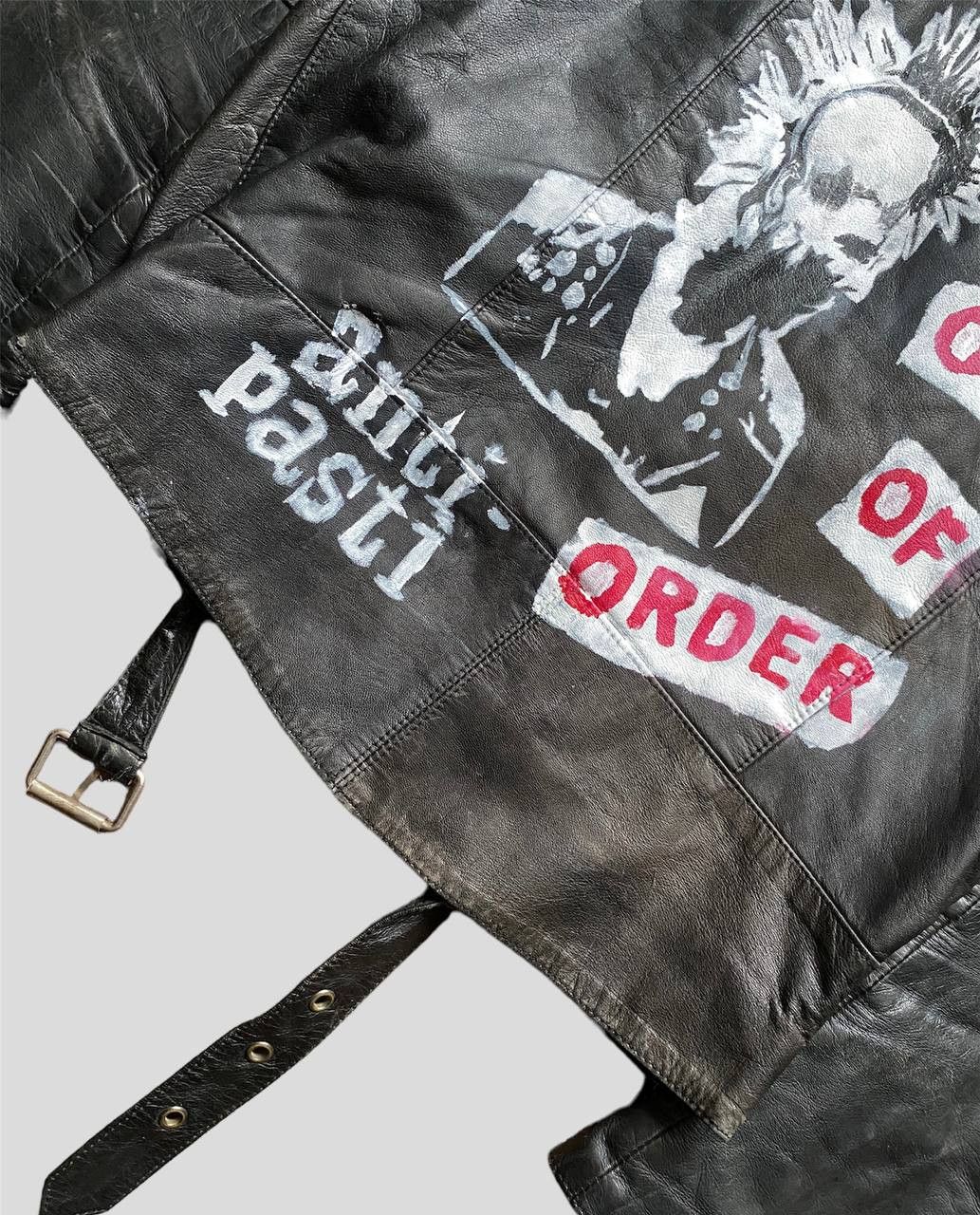 Vintage Vintage 80s Custom True Punk Distressed Leather Biker Jacket Size US M / EU 48-50 / 2 - 8 Thumbnail