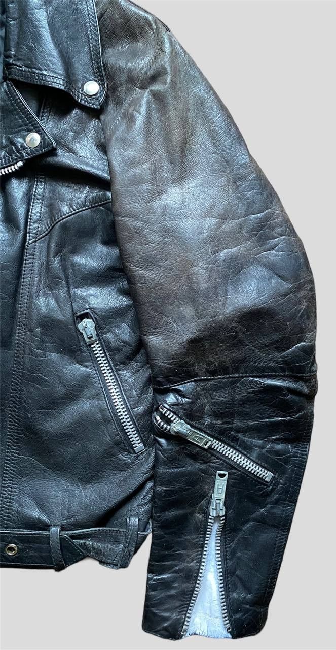 Vintage Vintage 80s Custom True Punk Distressed Leather Biker Jacket Size US M / EU 48-50 / 2 - 4 Thumbnail
