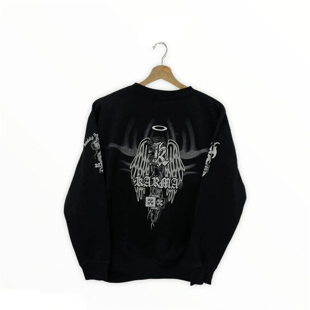 Dragonfly × Japanese Brand × Vintage Vintage Karma Dragonfly Tattoo Style Sweatshirt Size US M / EU 48-50 / 2 - 1 Thumbnail