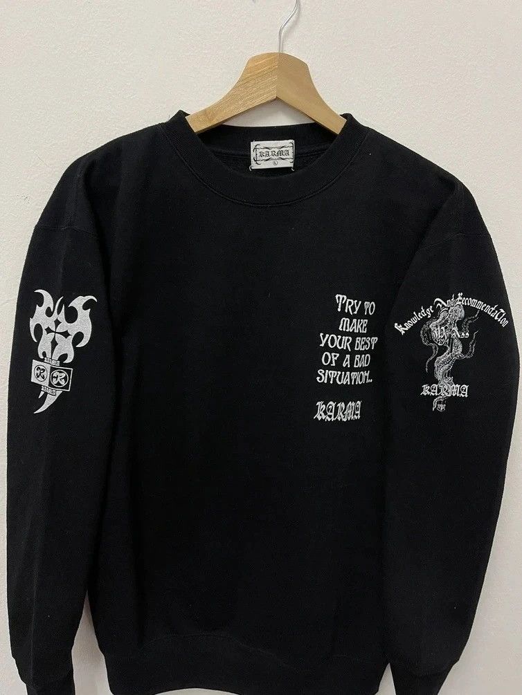 Dragonfly × Japanese Brand × Vintage Vintage Karma Dragonfly Tattoo Style Sweatshirt Size US M / EU 48-50 / 2 - 4 Thumbnail