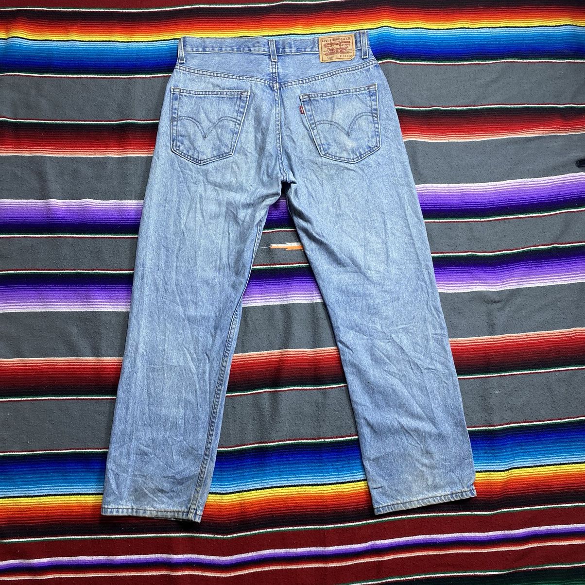 Levi's Vintage Levi’s 505 Washed Blue Denim Size US 35 - 11 Thumbnail