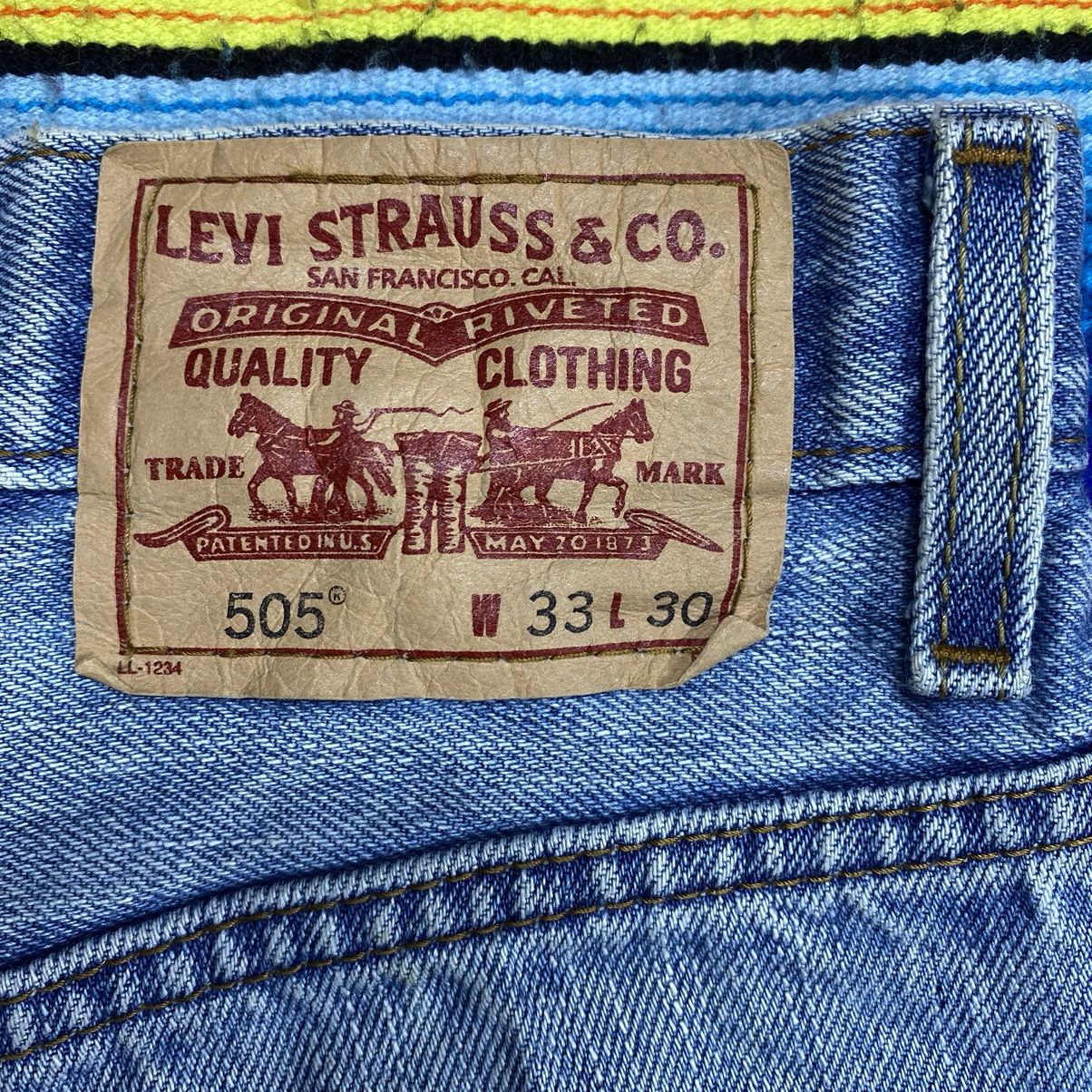 Levi's Vintage Levi’s 505 Washed Blue Denim Size US 35 - 15 Thumbnail