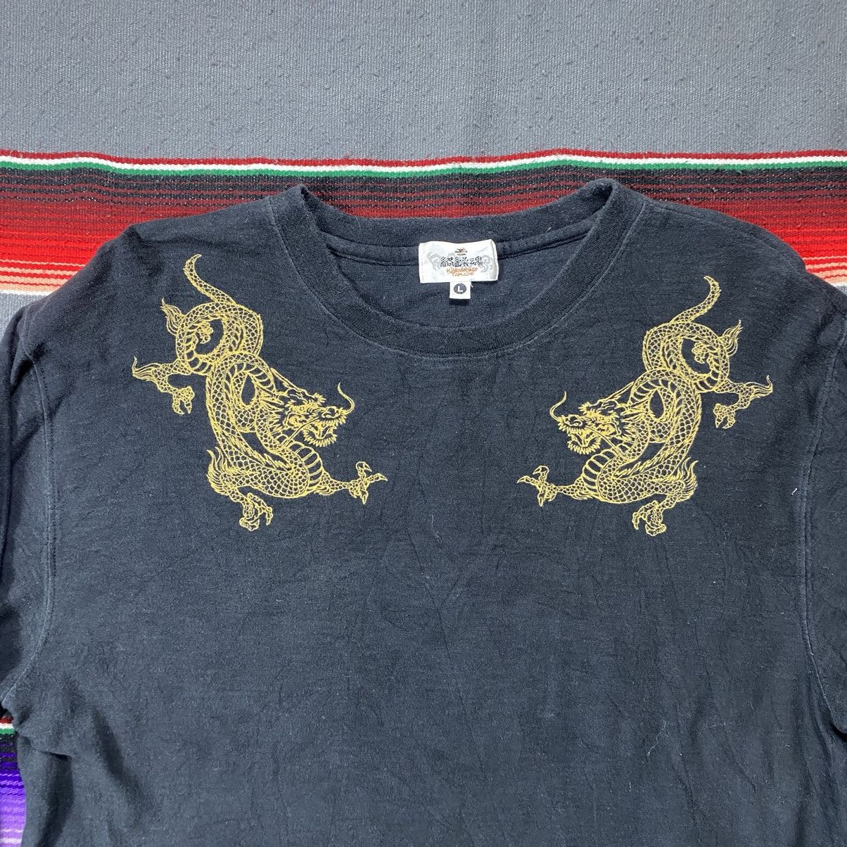 Vintage 🔥Need Gone🔥Vintage Karakuri Tamashi Sukajan T-Shirt Size US L / EU 52-54 / 3 - 3 Thumbnail
