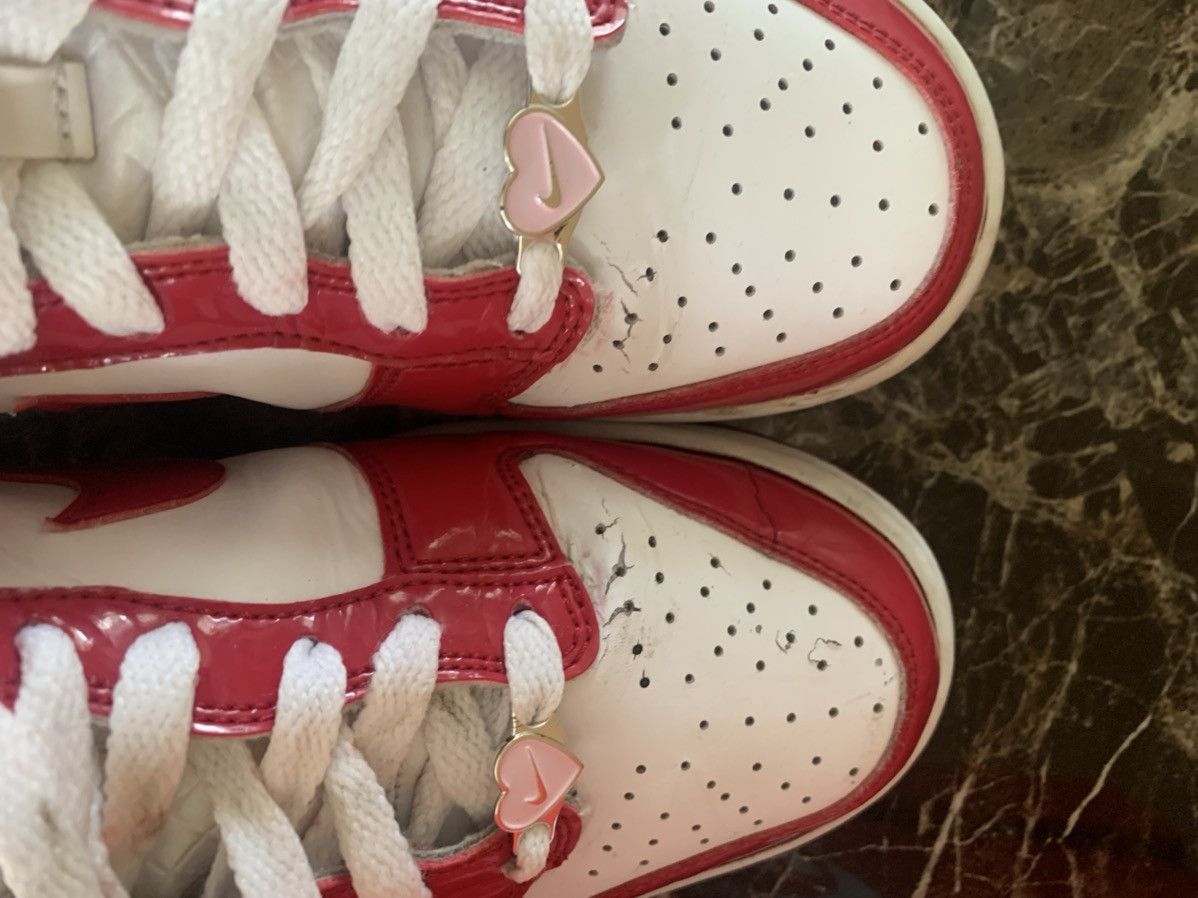 Nike Nike Dunk Low Valentines Day 2010 Varsity Red Size US 6.5 / EU 39-40 - 15 Thumbnail