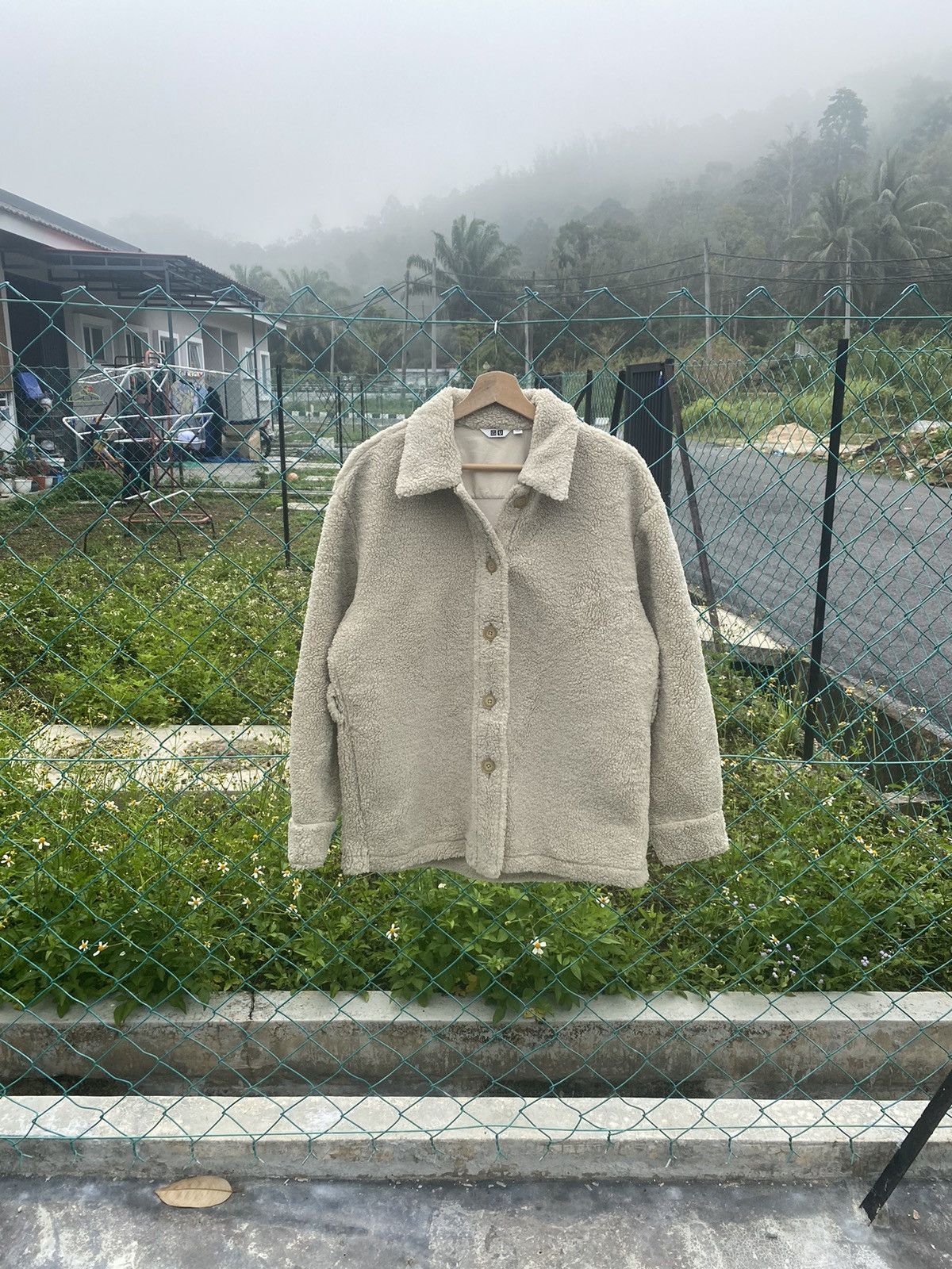 image of Steals Uniqlo X U Fleece Sherpa Jacket in Cream, Men's (Size Medium)