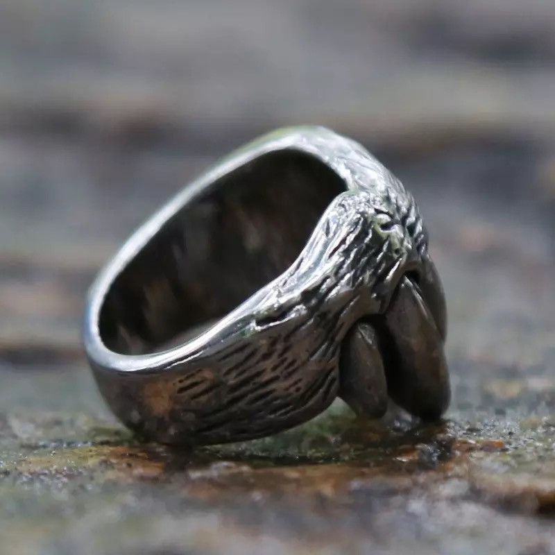 Jewelry Cool Gothic Unique Beast Teeth Stainless Steel Ring Size ONE SIZE - 3 Thumbnail
